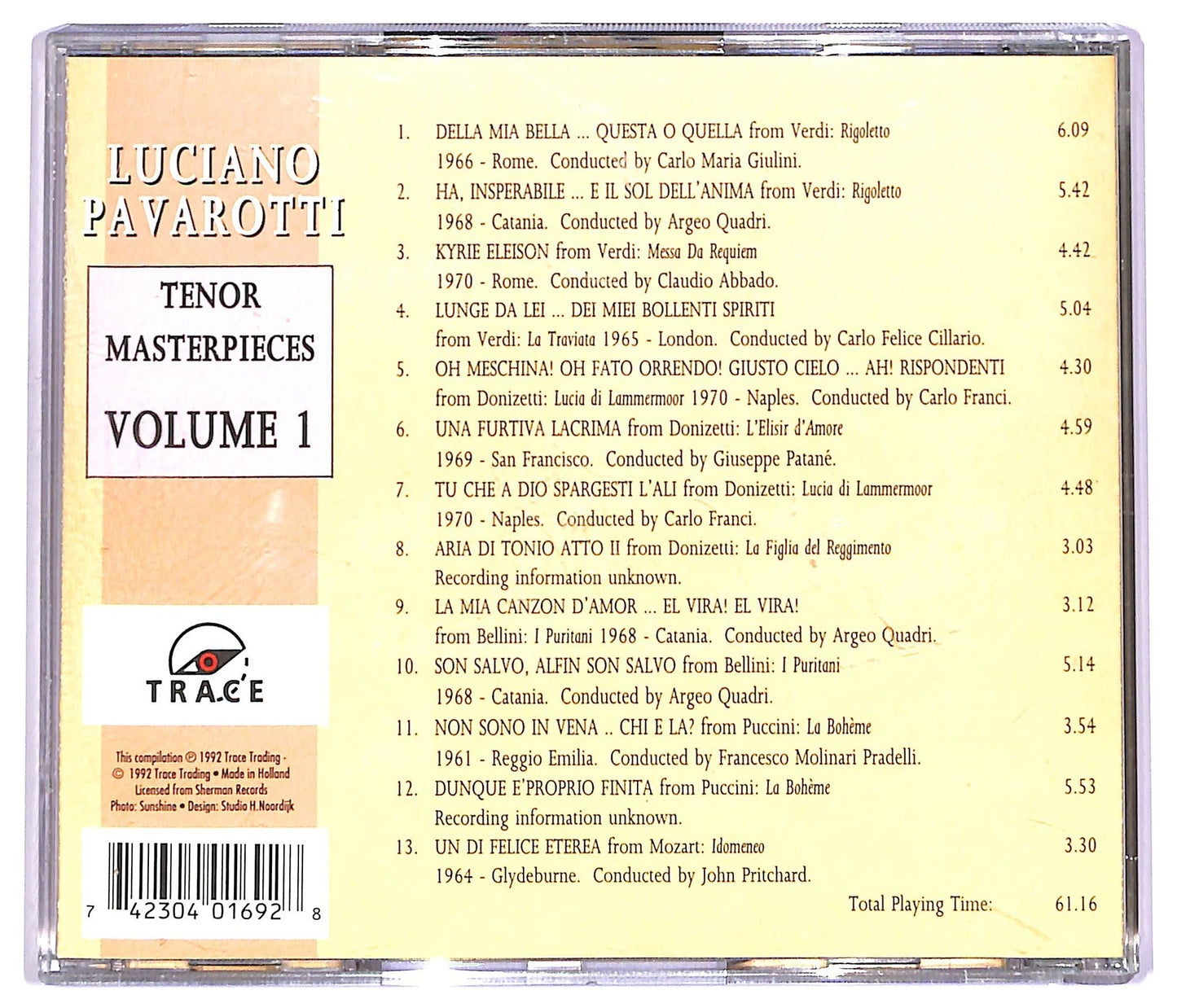 EBOND Luciano Pavarotti - Tenor Masterpieces Volume 1 CD CD063712