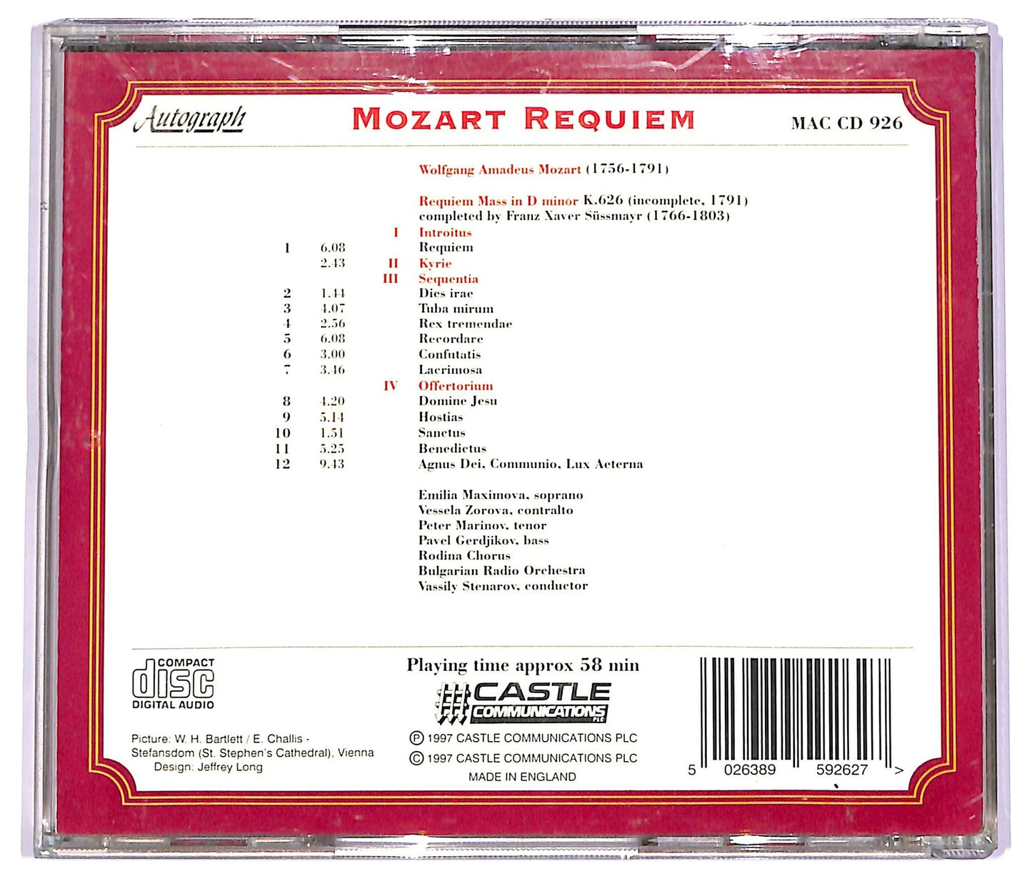 EBOND Mozart - Mozart Requiem Mass In D Minor K.626 CD CD063730