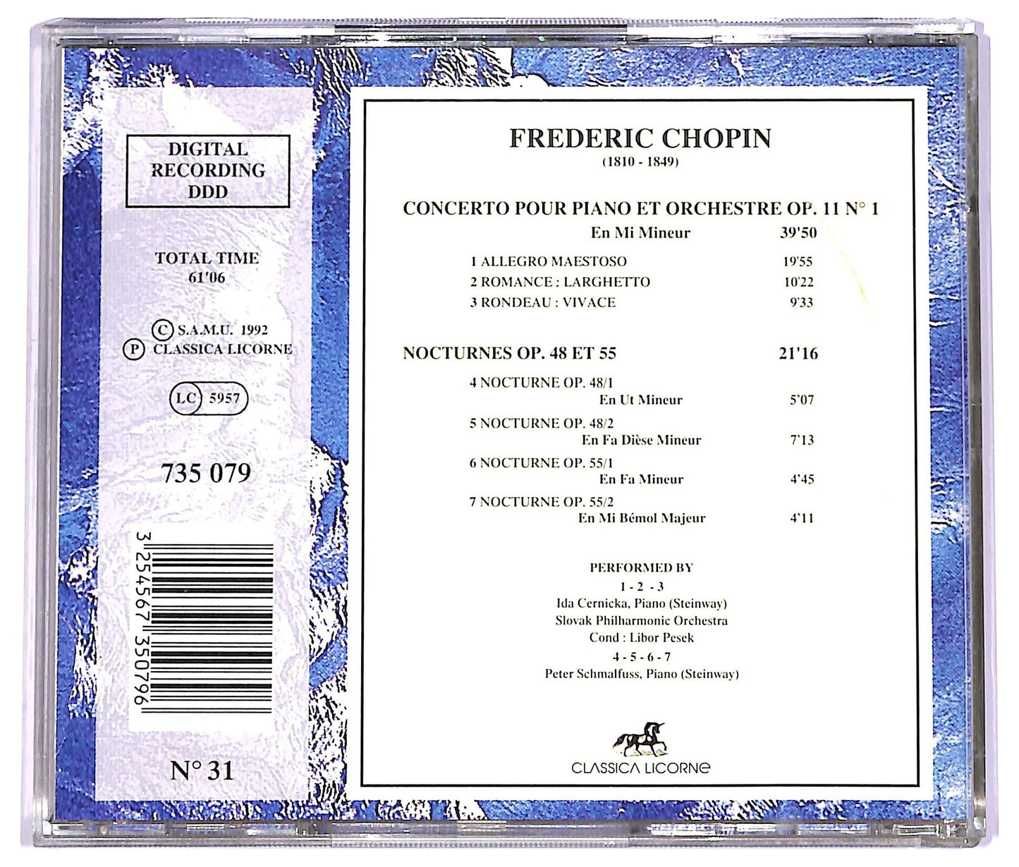 EBOND Chopin- Concerto Pour Piano Et Orchestre Nº 1 CD CD063738
