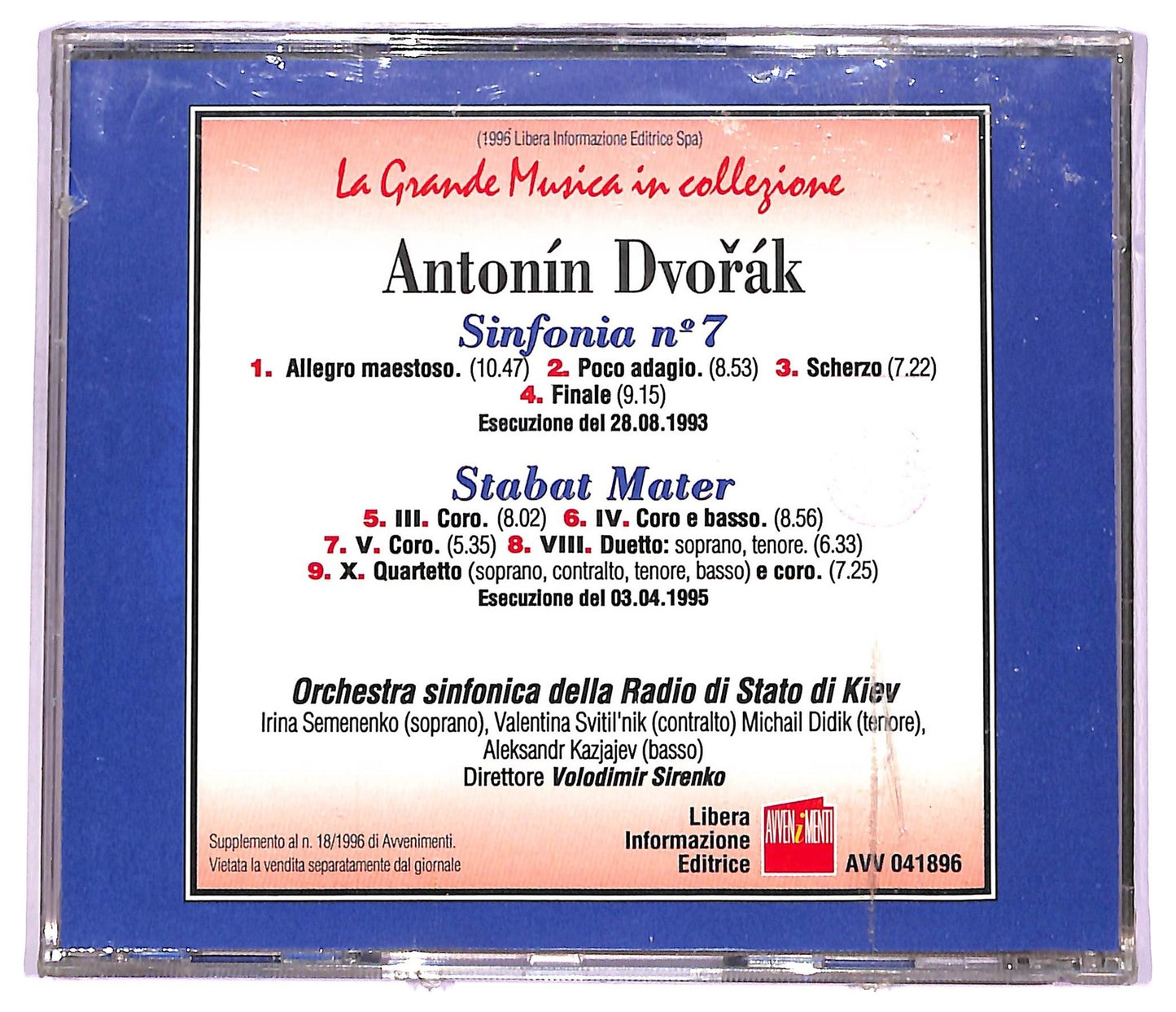 EBOND Antonin Dvorak - sinfonia n.7 in re minore CD CD063749
