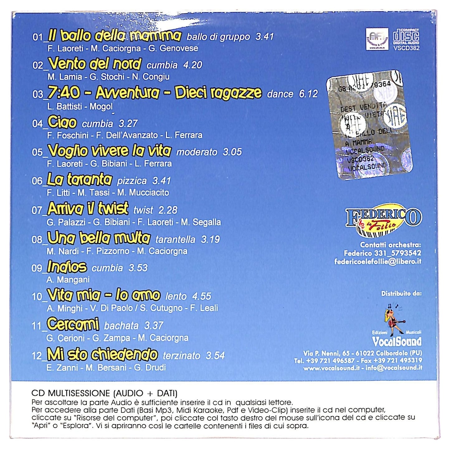 EBOND Orchestra Spettacolo Federico - il ballo della mamma CD CD063750