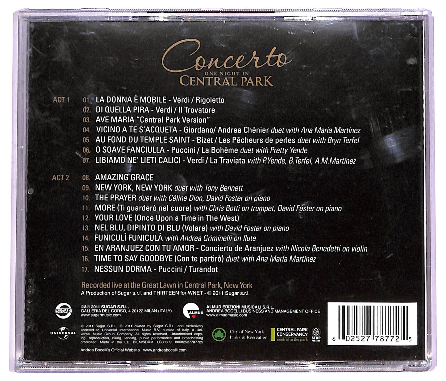 EBOND Andrea Bocelli - Concerto: One Night In Central Park CD CD063806