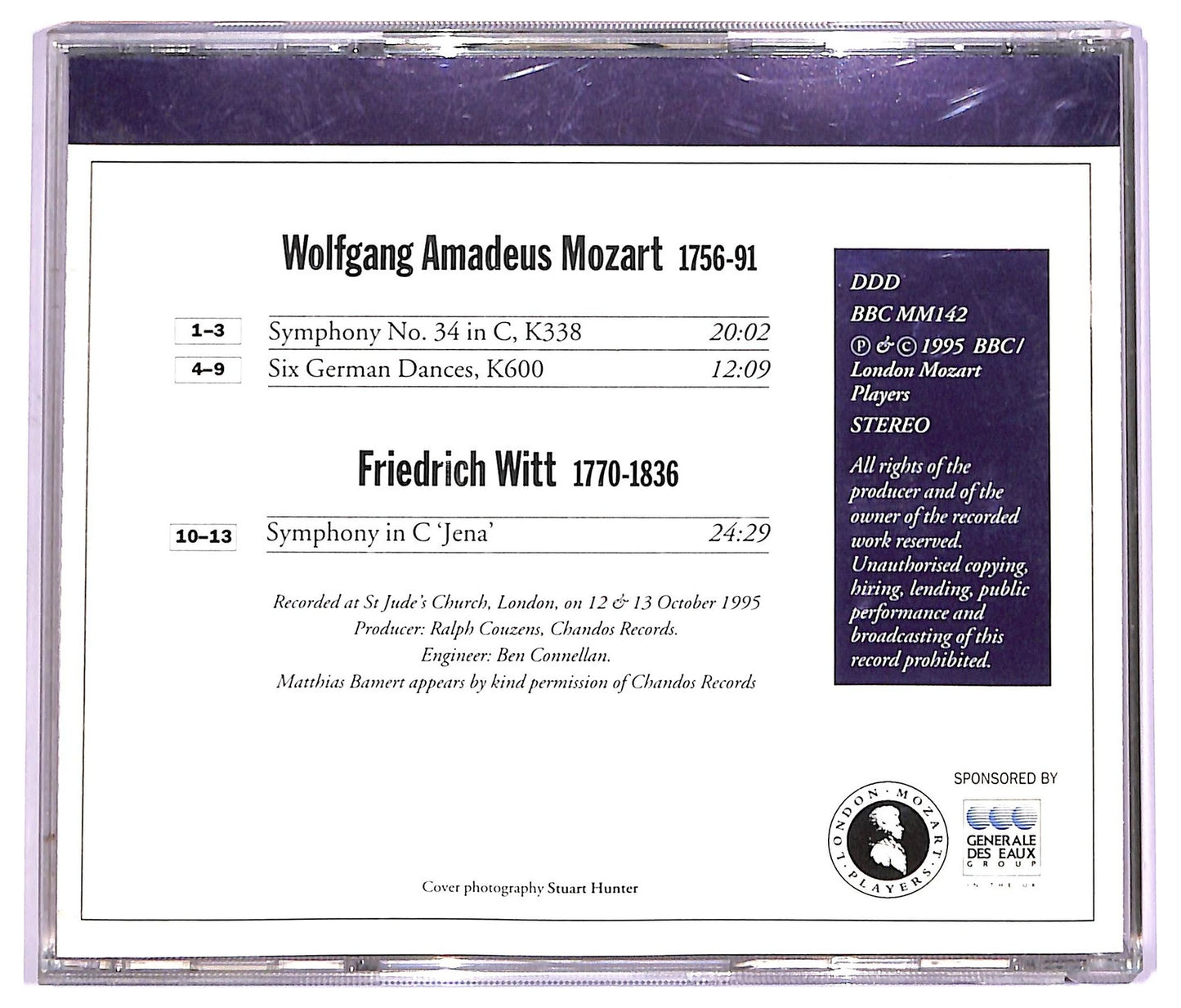 EBOND Mozart - Symphony No. 34 In C, K338 Six German Dances, K600 CD CD063825