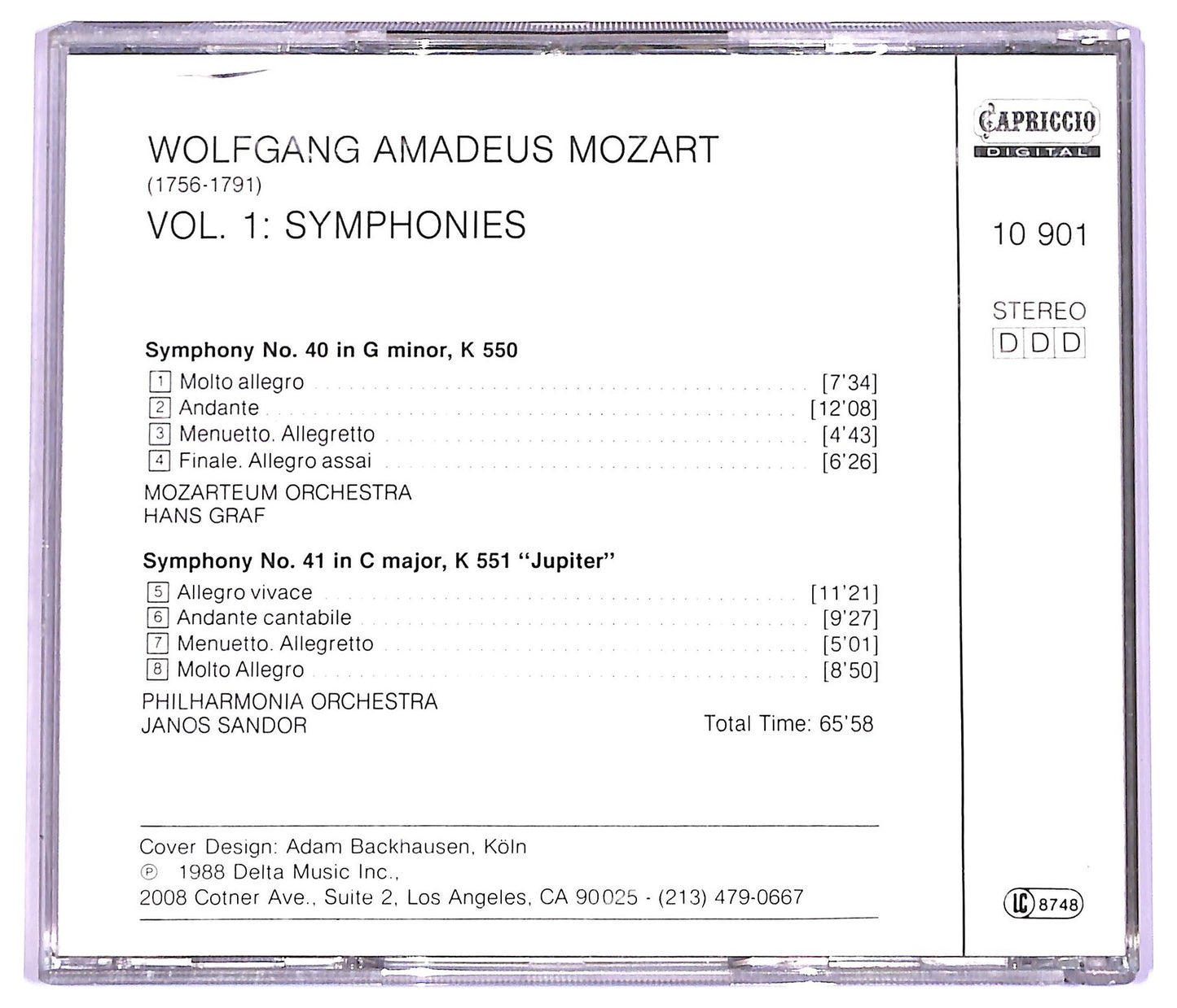 EBOND Mozart - Symphony no.40 no.41 jupiter CD CD063837