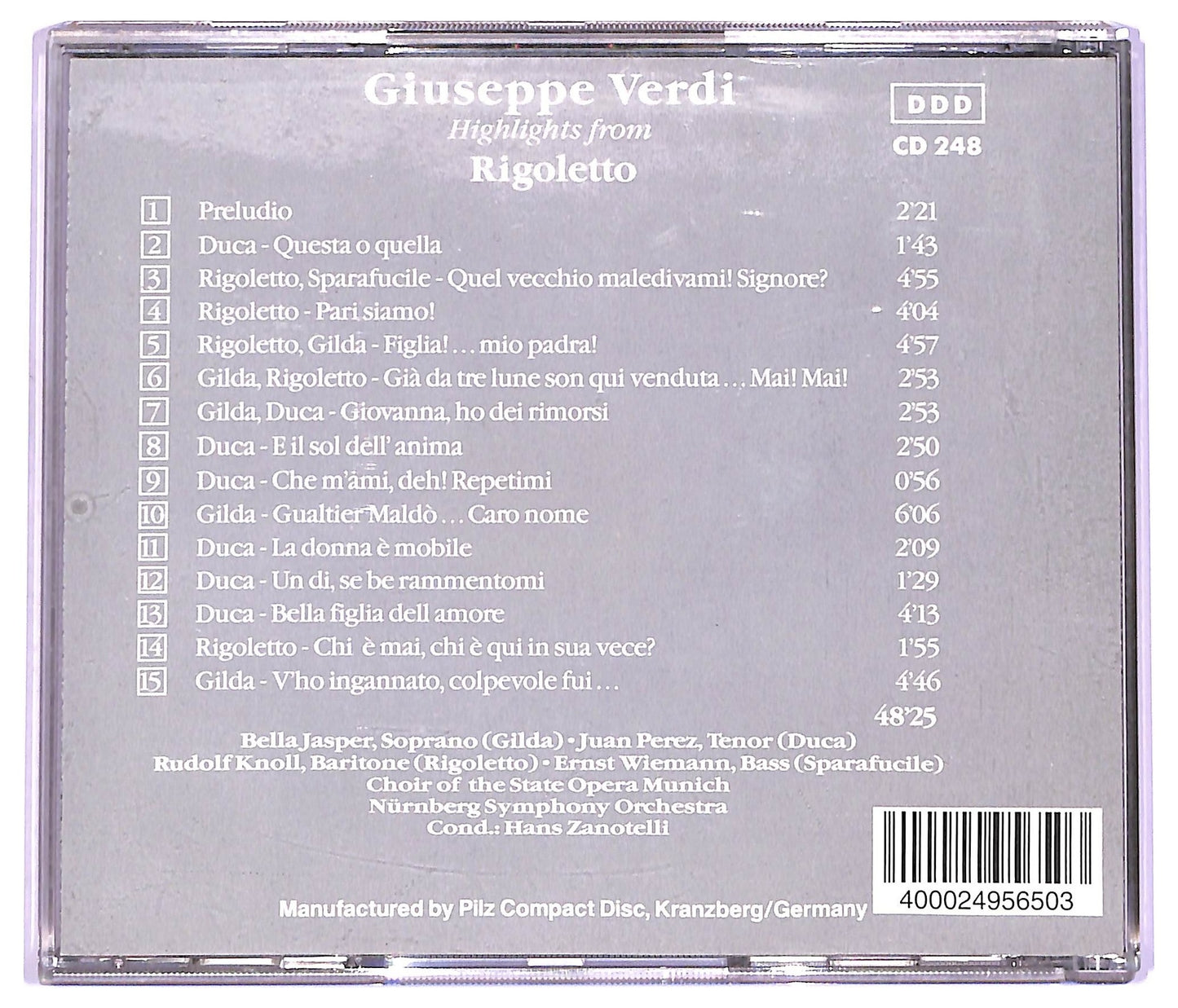 EBOND Giuseppe Verdi - Highlights from Rigoletto CD CD063916