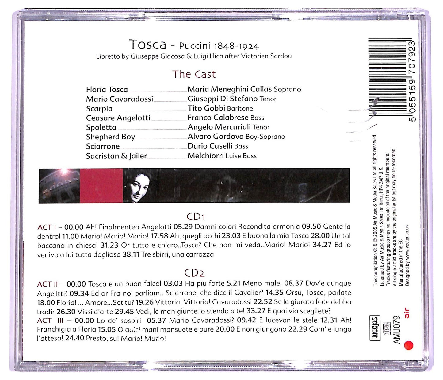 EBOND Tosca - Maria Callas & Cast Recorded 1953 CD CD063918