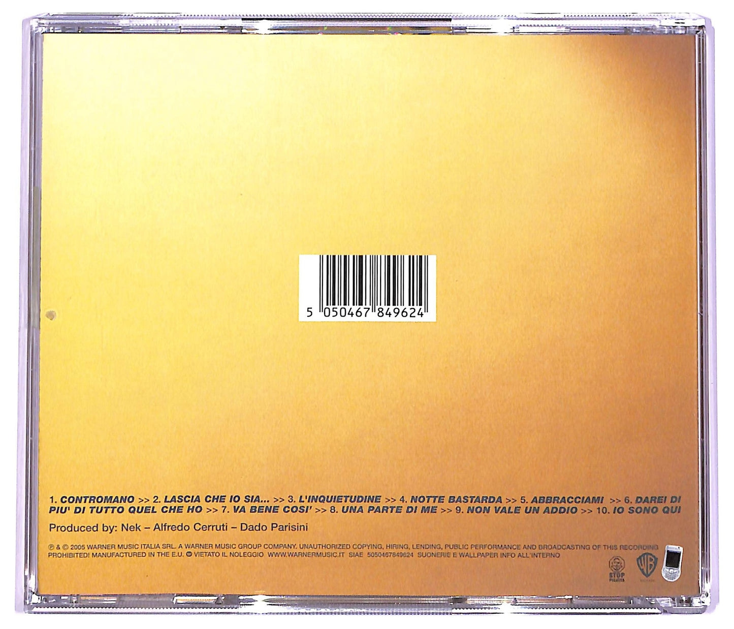 EBOND Nek - Una Parte Di Me CD CD064012