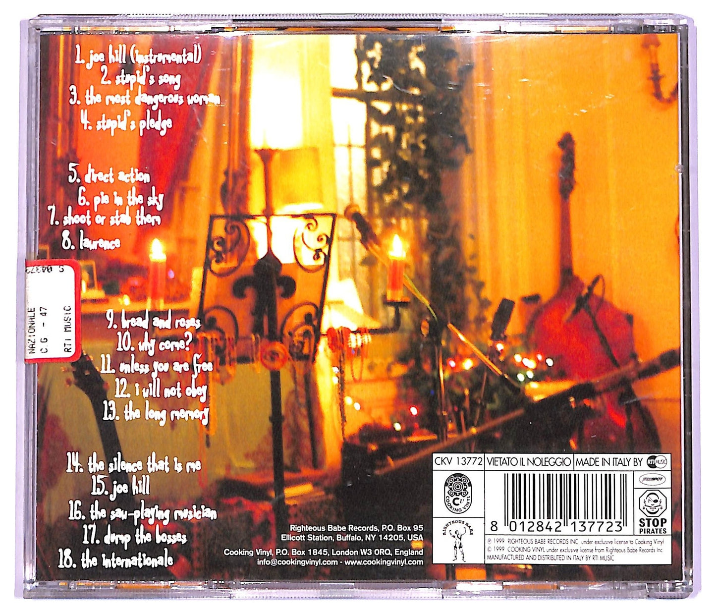 EBOND Utah Phillips Ani DiFranco - Fellow Workers CD CD064019