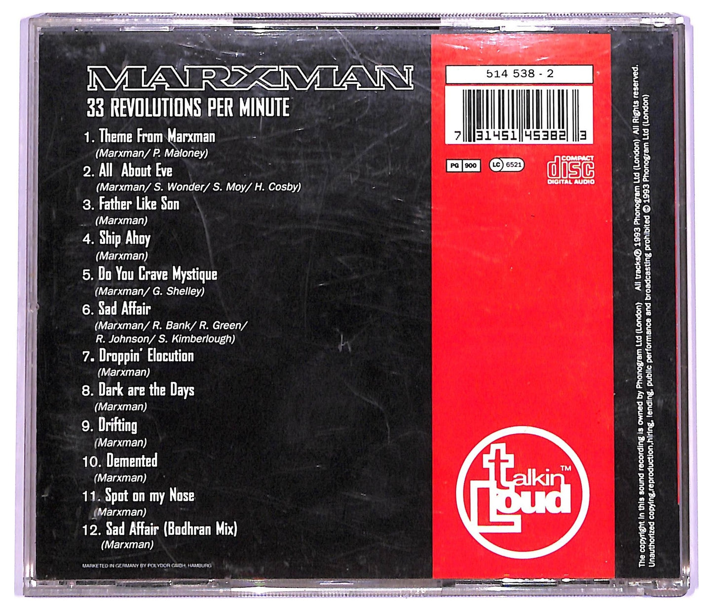 EBOND Marxman - 33 Revolutions Per Minute CD CD064044