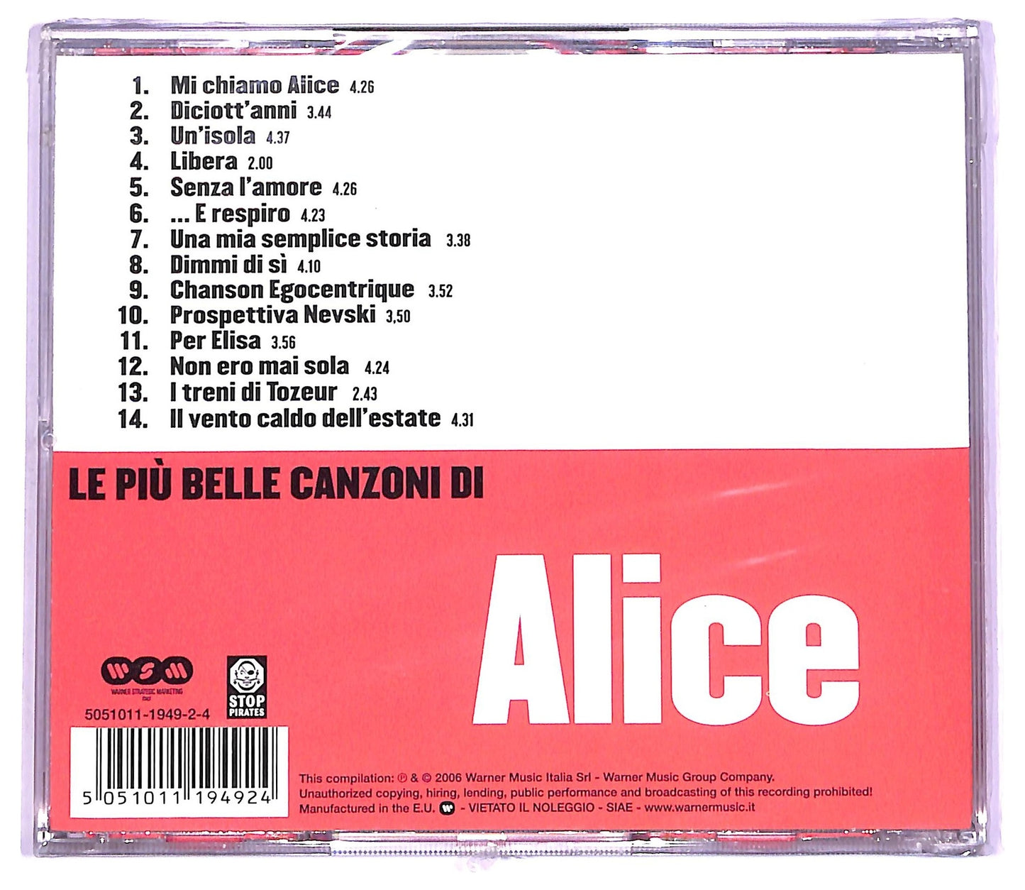 EBOND Alice - Le Piu Belle Canzoni Di Alice CD CD064105