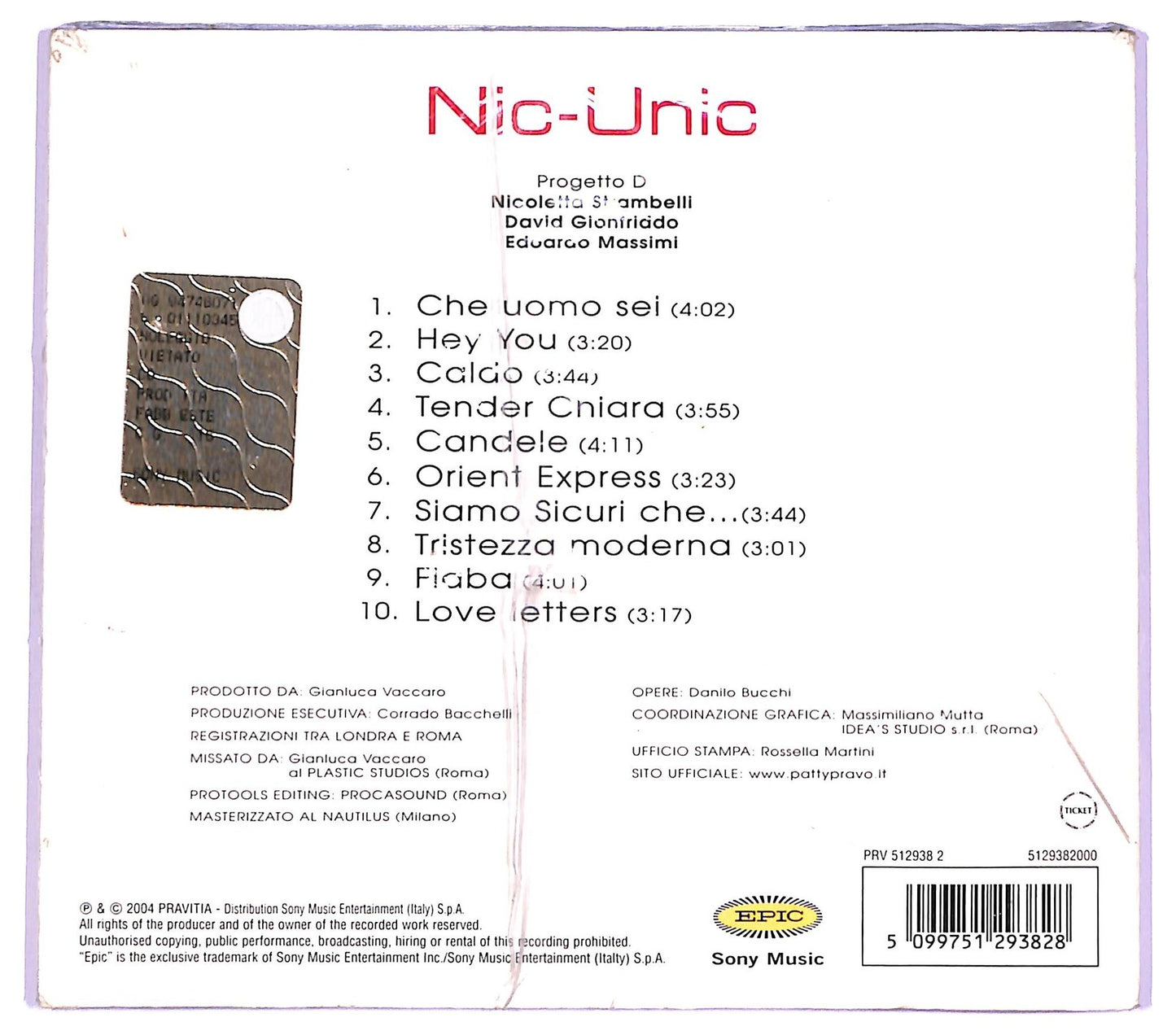 EBOND Patty Pravo - Nic-Unic CD CD064124
