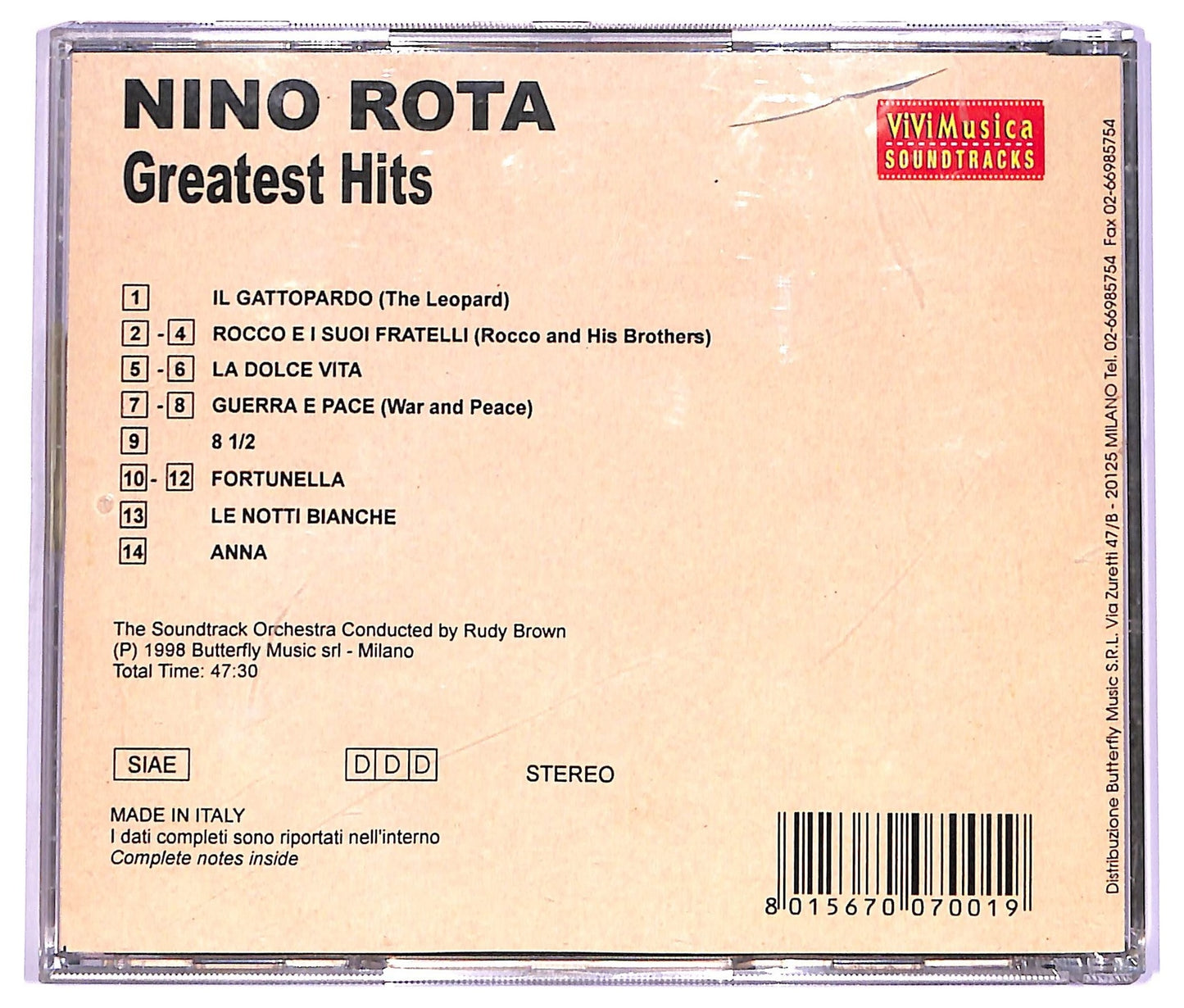 EBOND Nino Rota - Greatest Hits CD CD064162