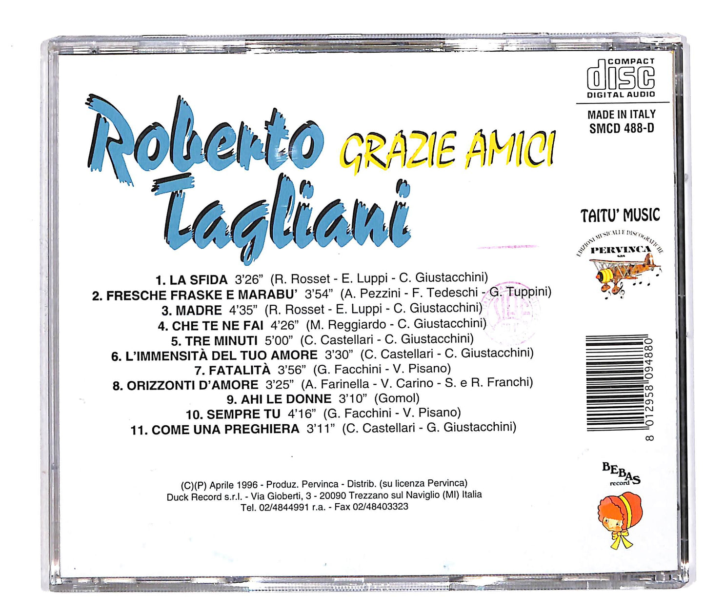 EBOND Roberto Tagliani - Grazie Amici CD CD064253