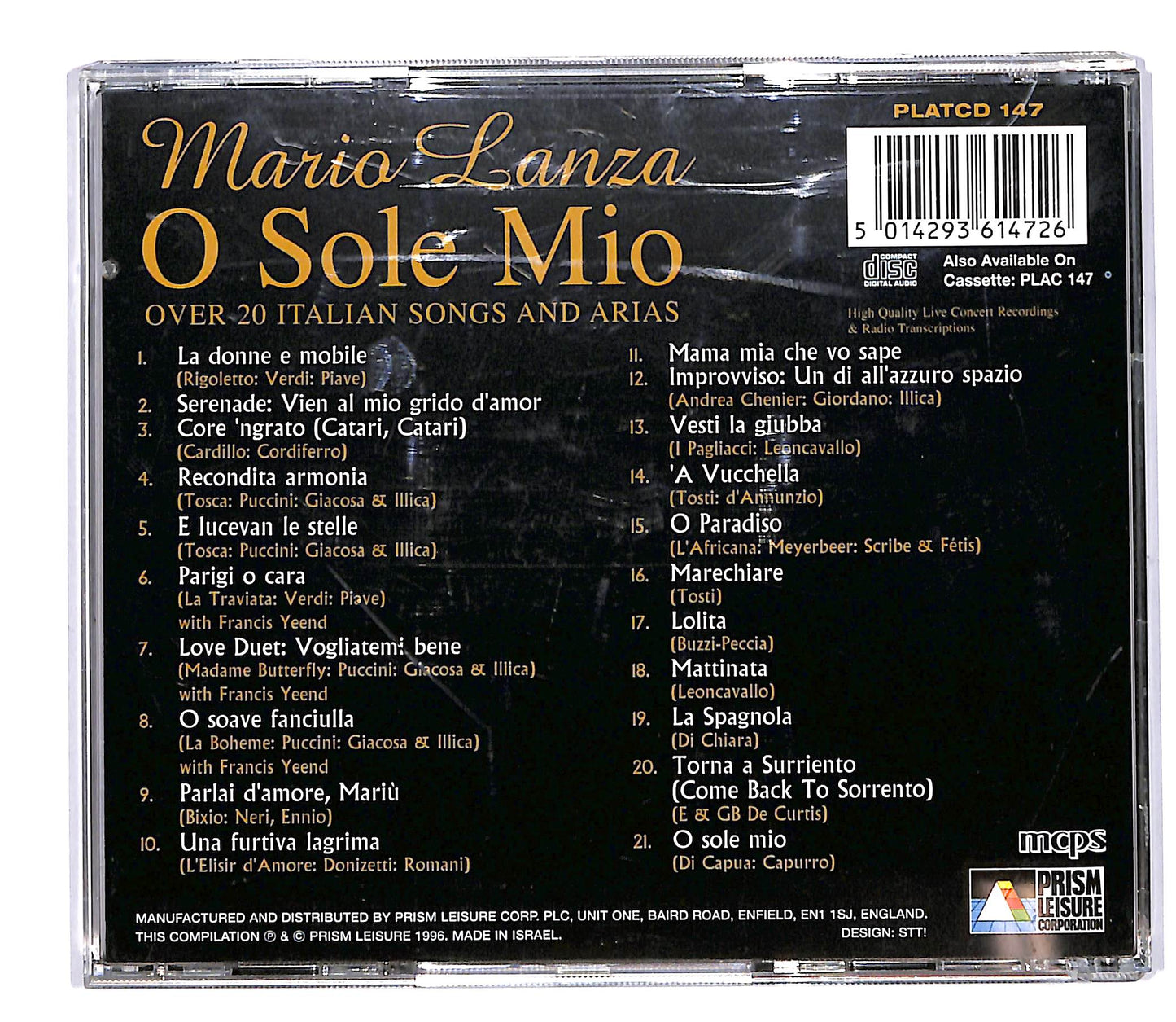 EBOND Mario Lanza - O Sole Mio CD CD064452