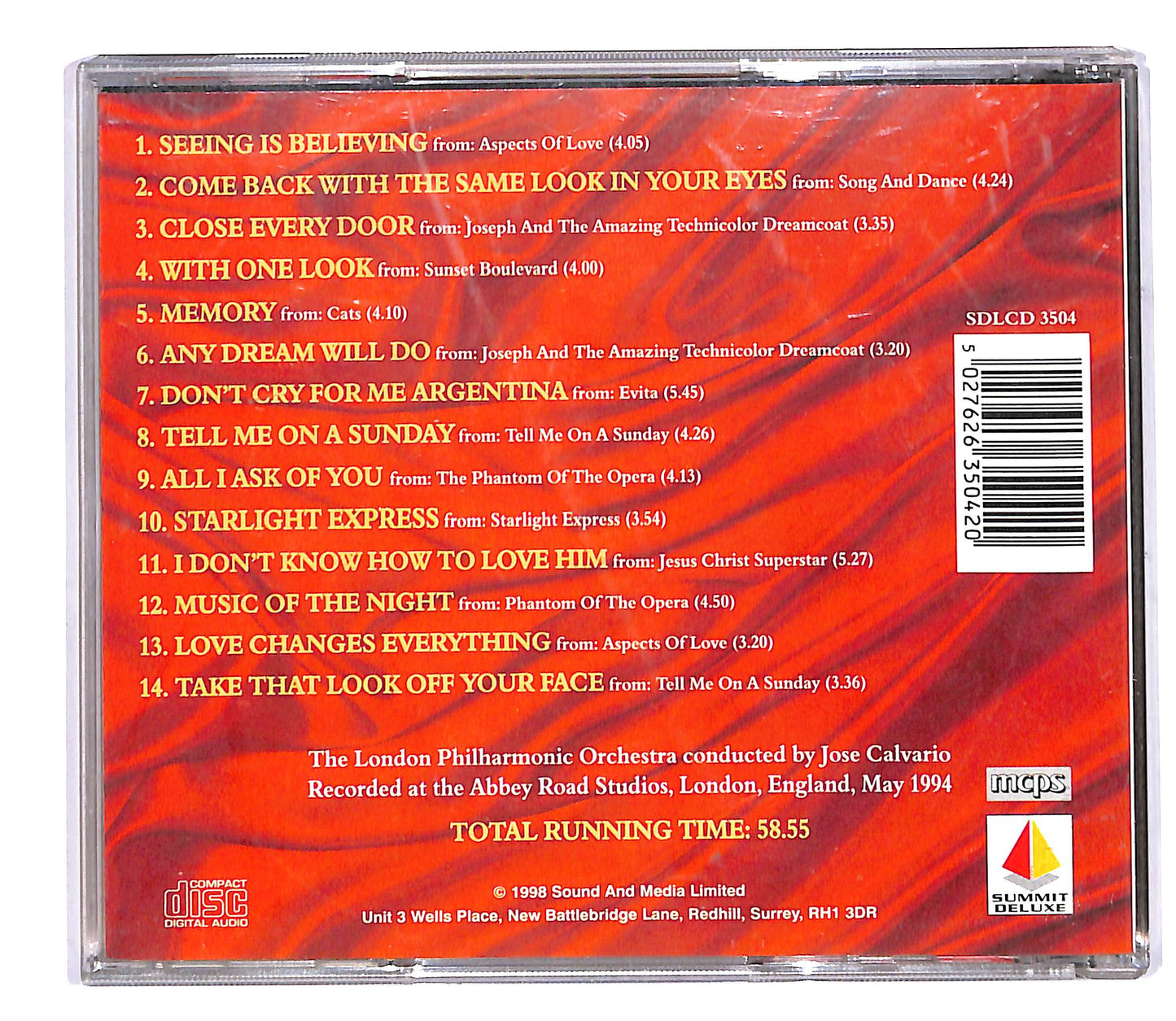 EBOND Philharmonic Orchestra - The Andrew Lloyd Webber Songbook CD CD064521