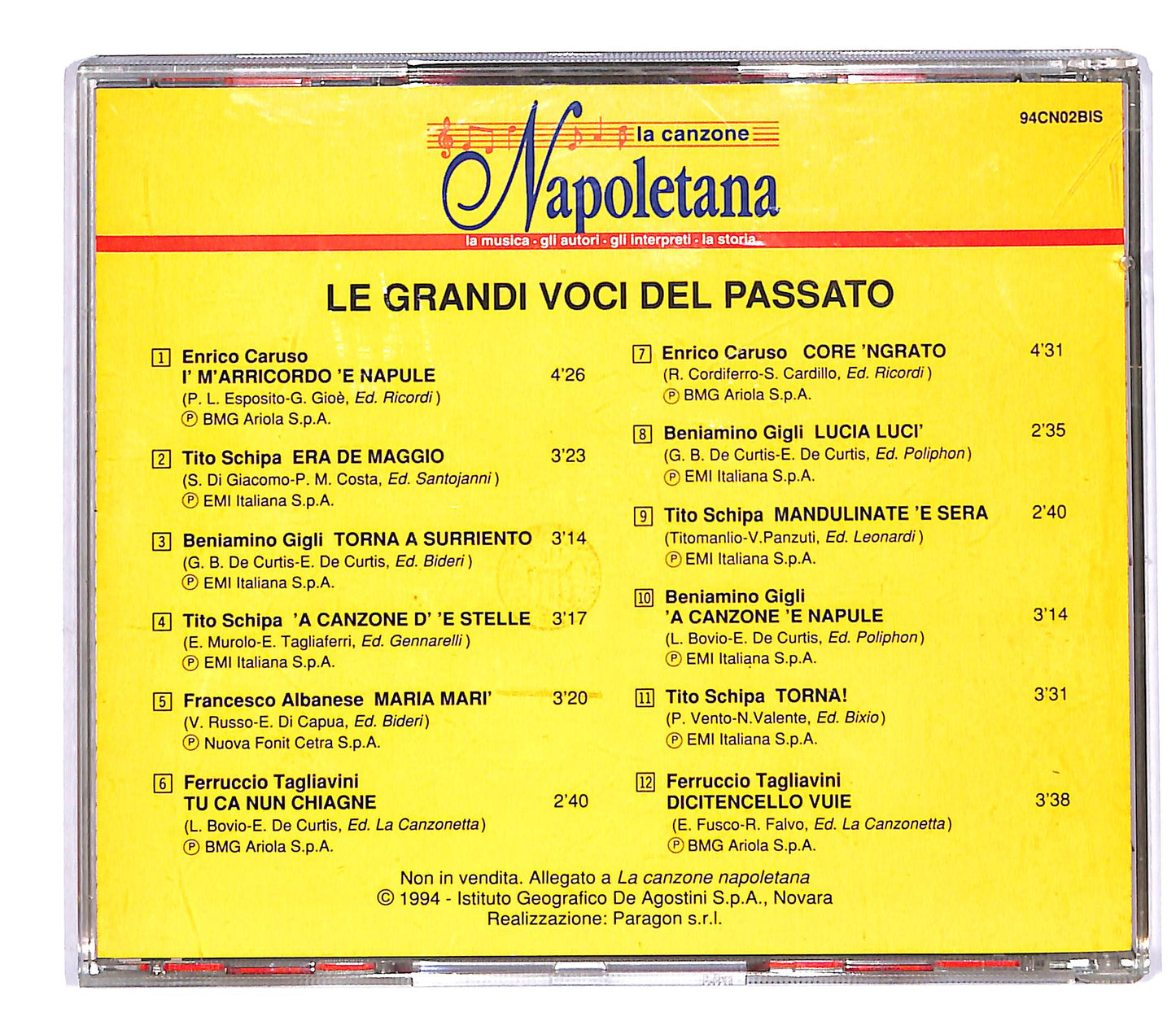EBOND Various - Le Grandi Voci Del Passato EDITORIALE CD CD064542