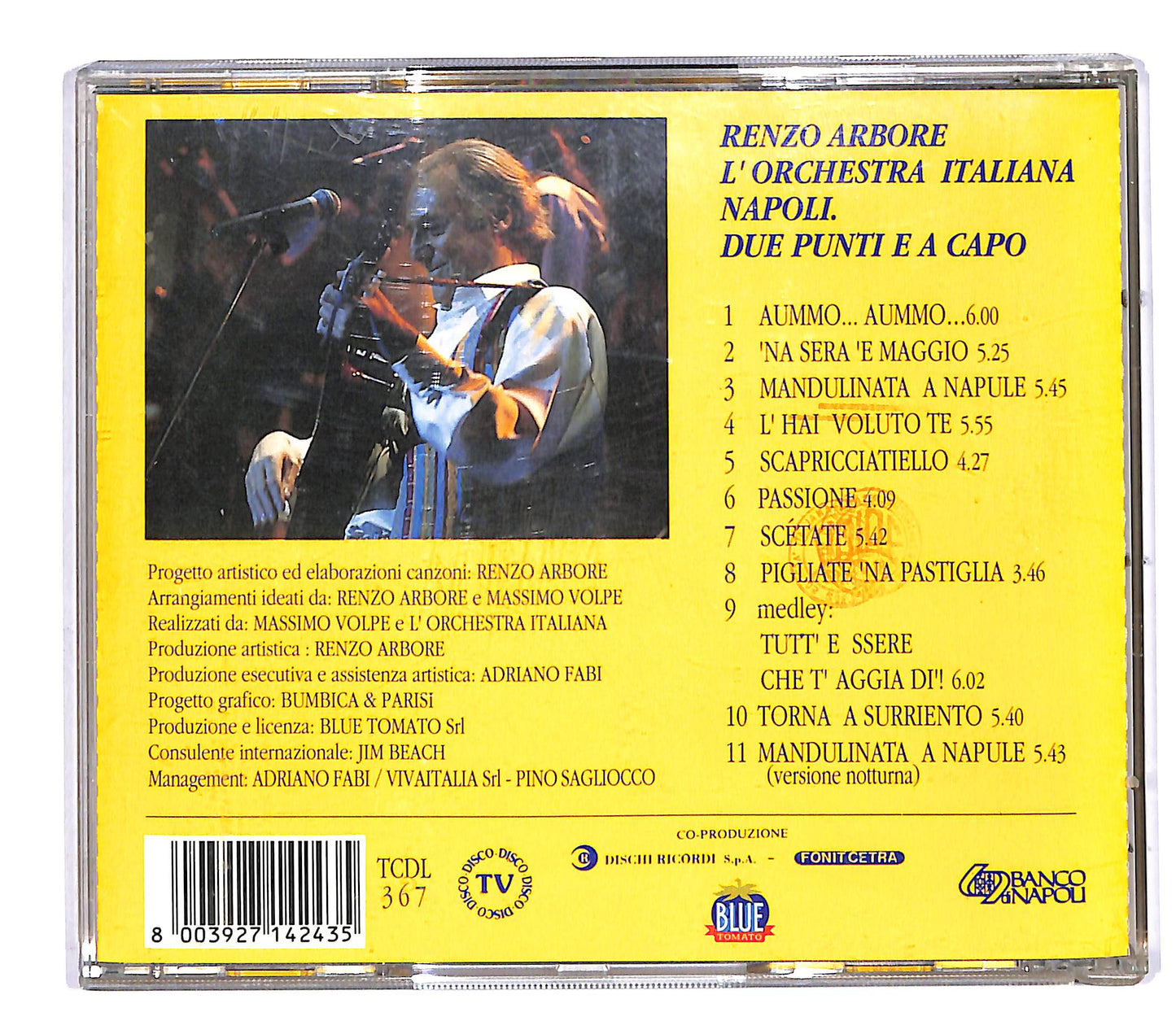 EBOND Renzo Arbore L'Orchestra Italiana - Napoli Due Punti. E A Capo CD CD064546