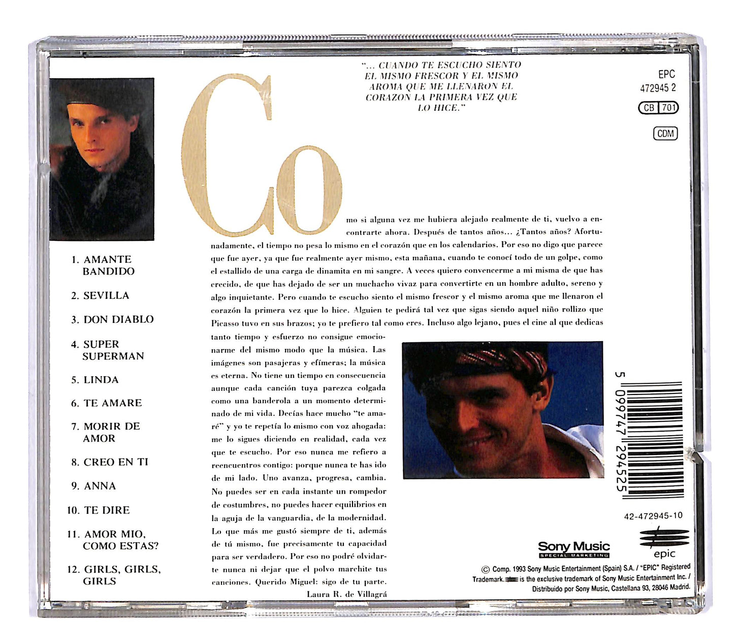 EBOND Miguel Bose - Querido Miguel CD CD064555