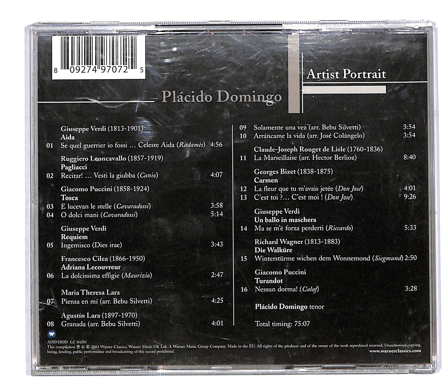 EBOND Placido Domingo - Artist Portrait CD CD064614