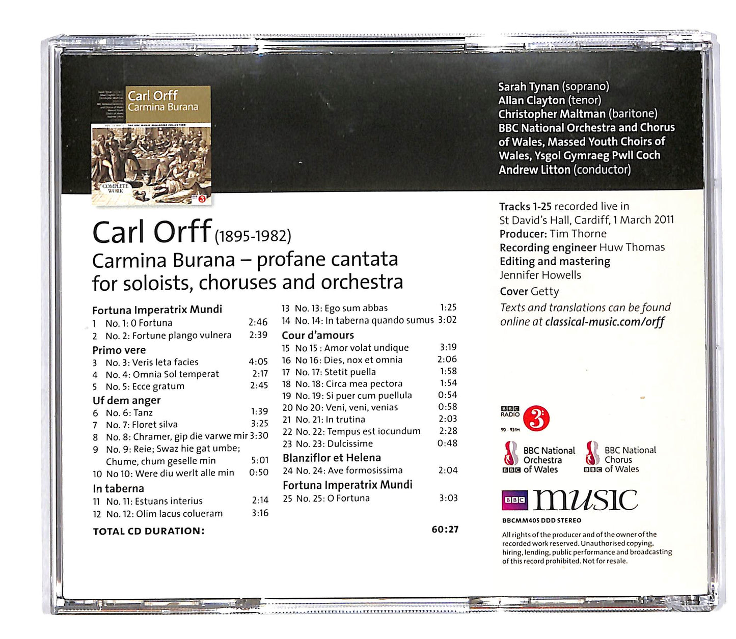 EBOND Carl Orff ‎- Carmina Burana EDITORIALE CD CD064625