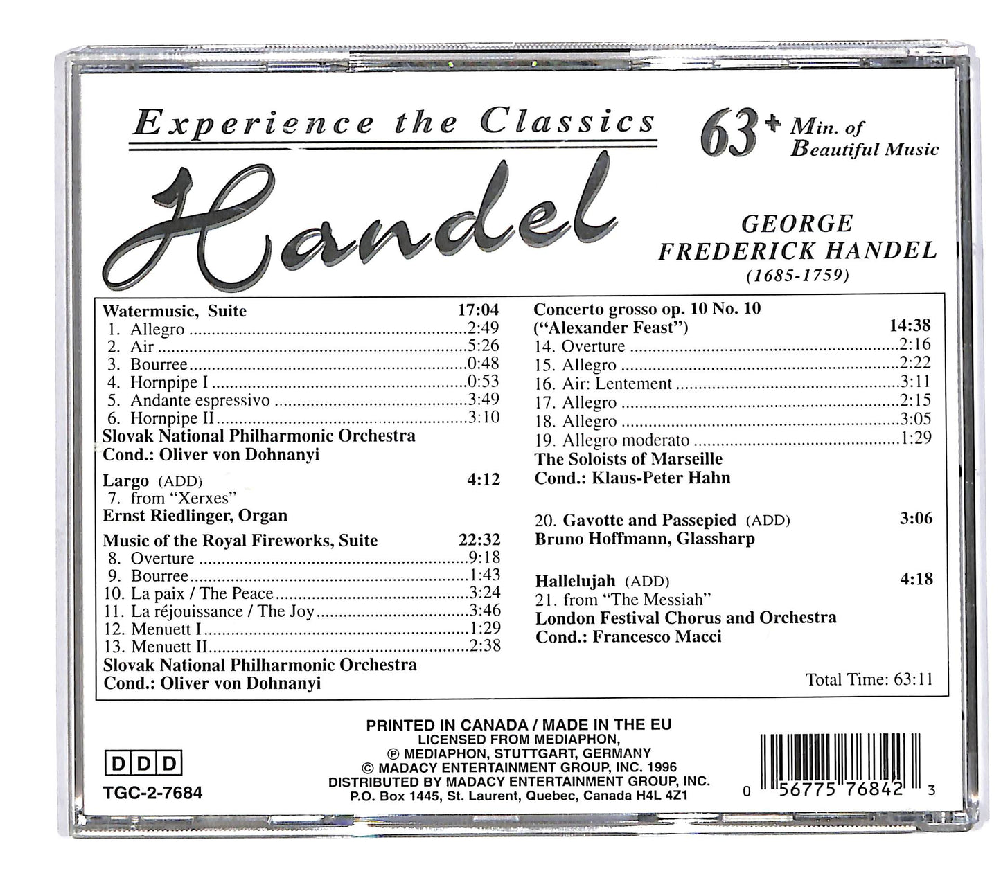 EBOND Various - George Frederick Handel CD CD064626