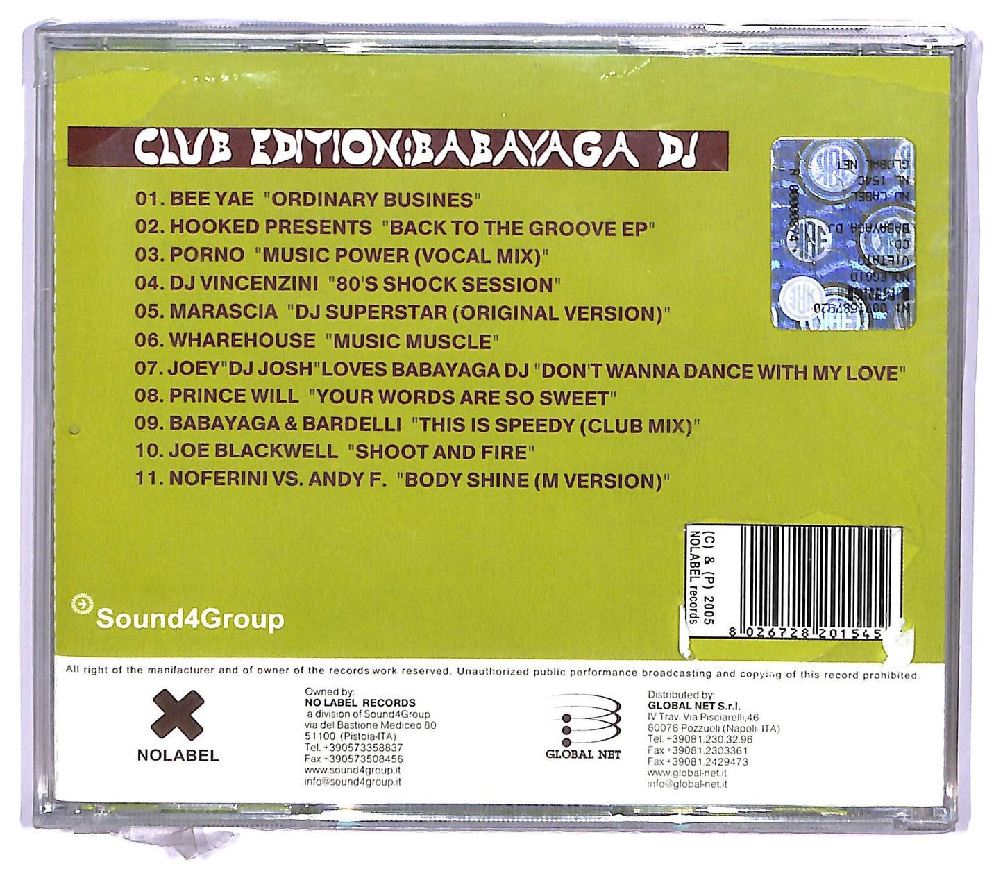 EBOND Babayaga - Club Edition CD CD064810