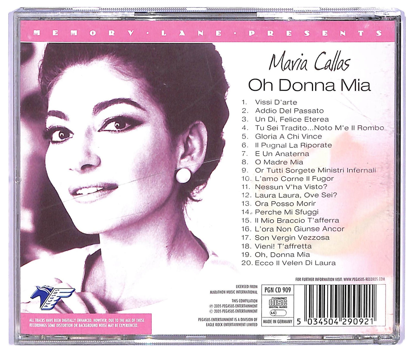 EBOND Maria Callas - Oh Donna Mia CD CD064857