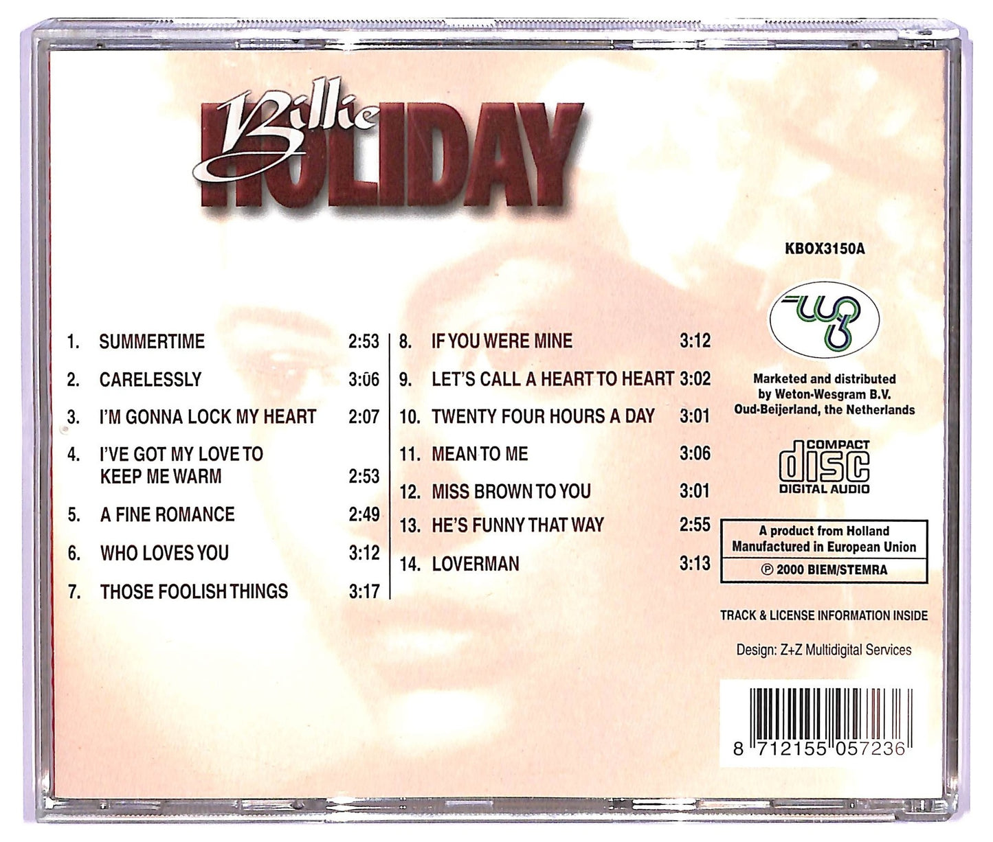 EBOND Billie Holiday - Billie Holiday CD CD065048