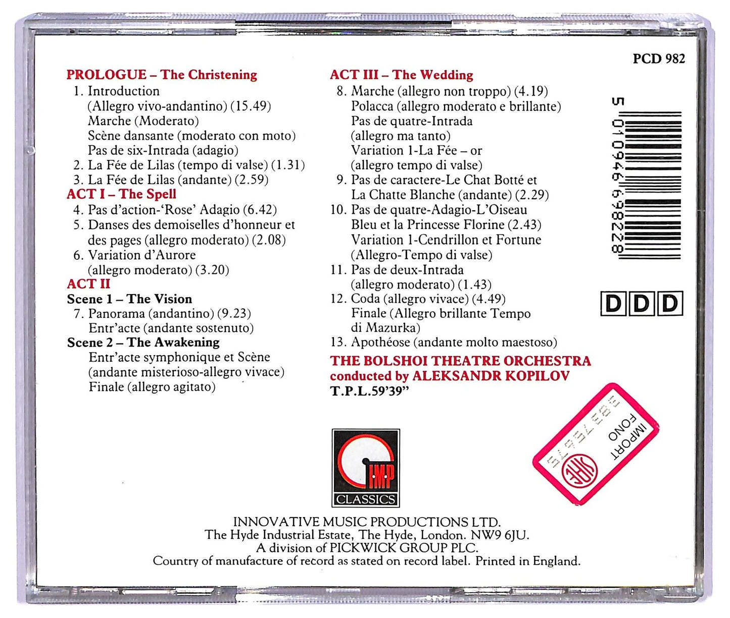 EBOND Various - The sleeping Beauty CD CD065115