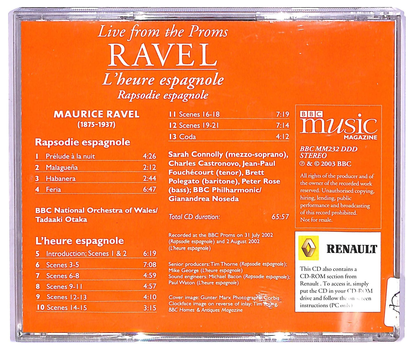 EBOND Ravel - L`heure Espagnole Rapsodie Espagnole CD CD065226
