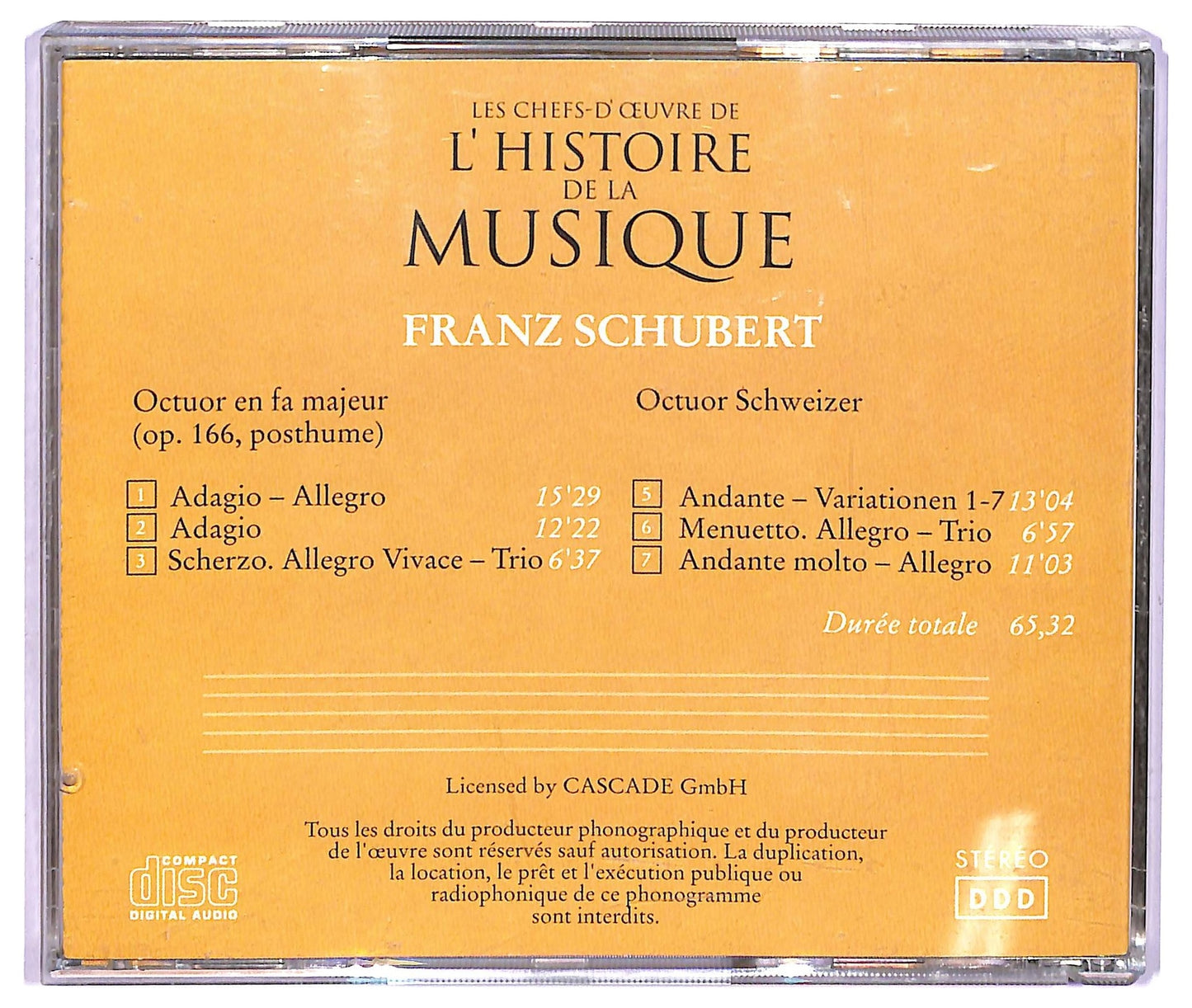 EBOND Franz Schubert - L'Histoire de la Musique CD CD065234