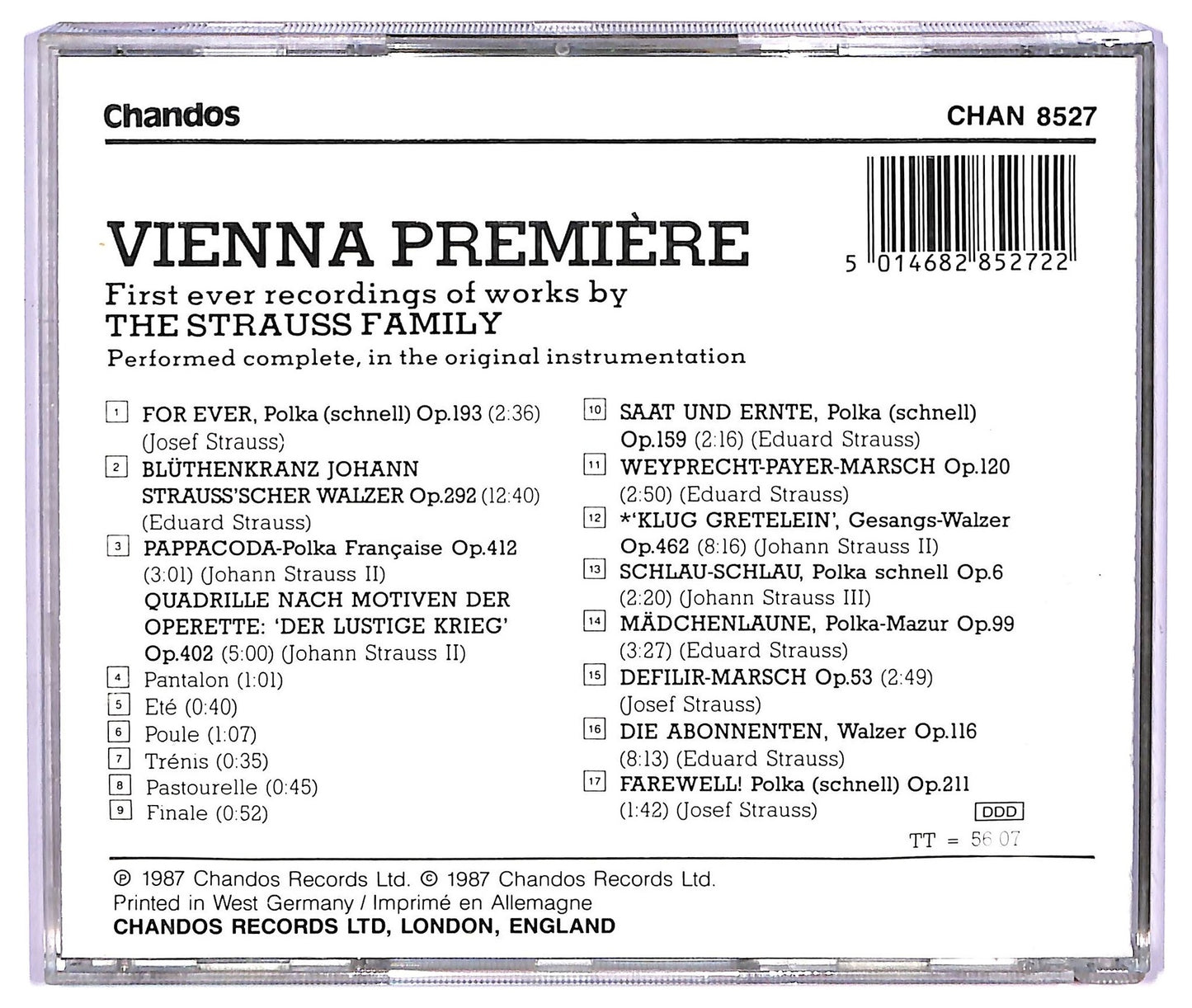 EBOND The Johann Strauss Orchestra - Vienna Premiere volume 2 CD CD065236