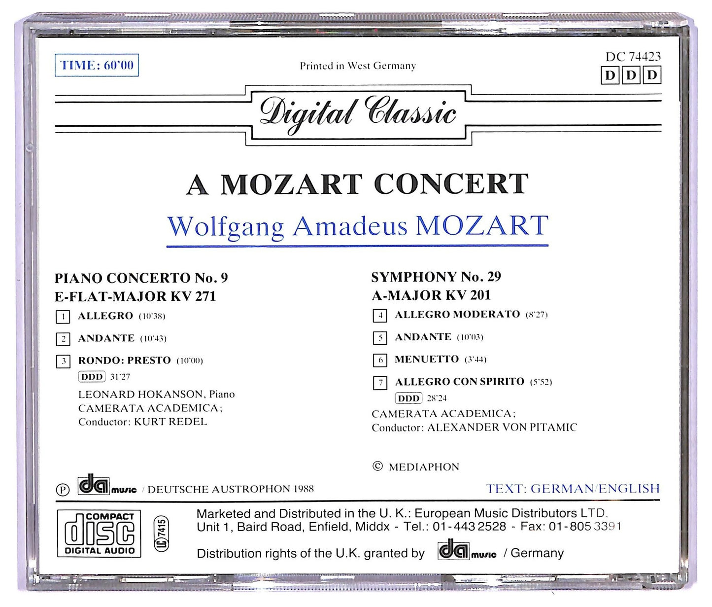 EBOND Mozart  - A Mozart Concert CD CD065431