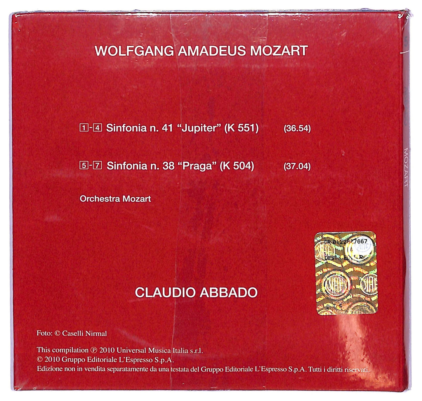 EBOND Claudio Abbado Mozart - Mozart: Sinfonia N. 41 Jupiter Sinfonia N. 38 Praga CD CD065436