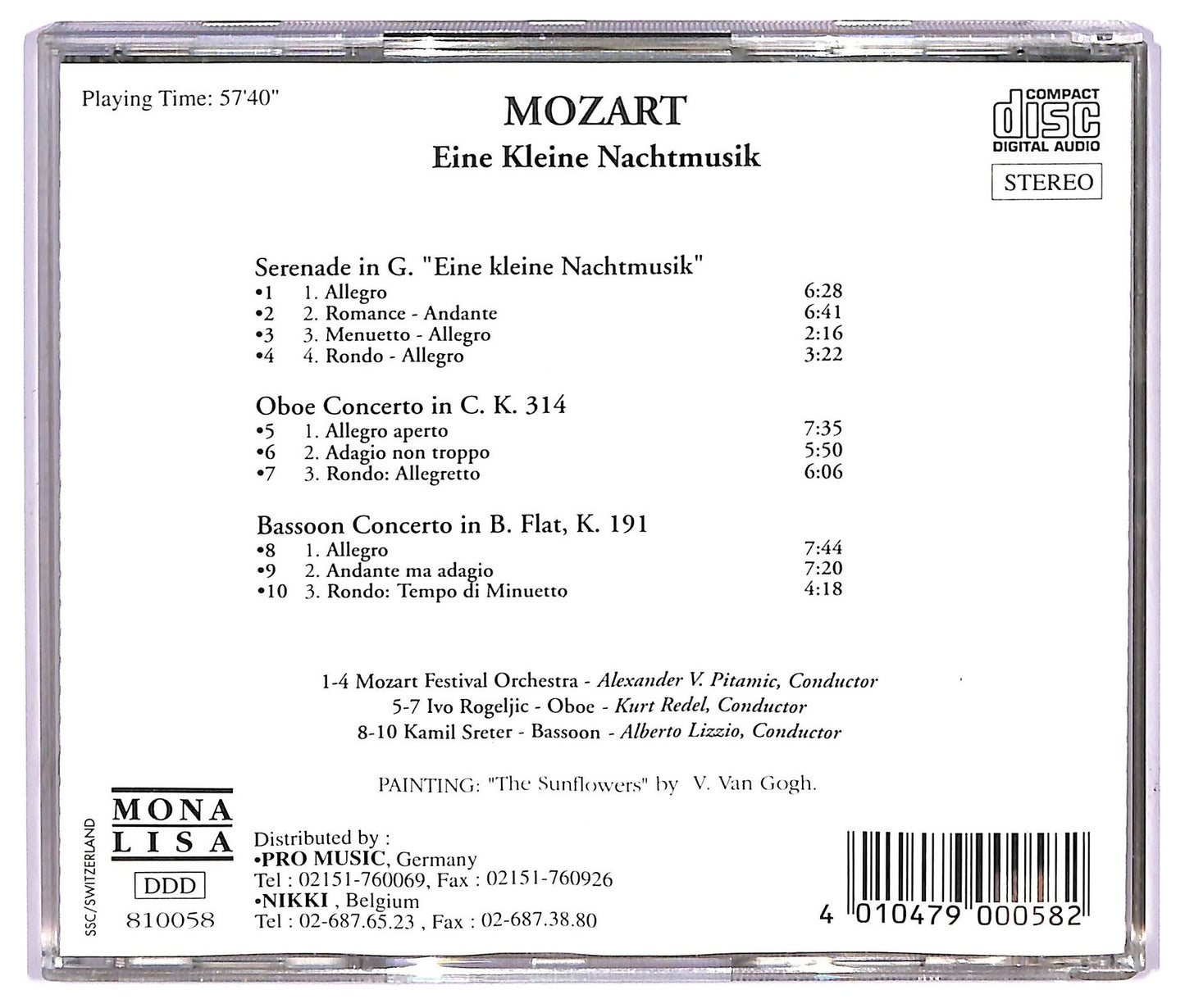 EBOND Mozart - Eine Kleine Nachtmusik Oboe Concerto Kv. 314 CD CD065547