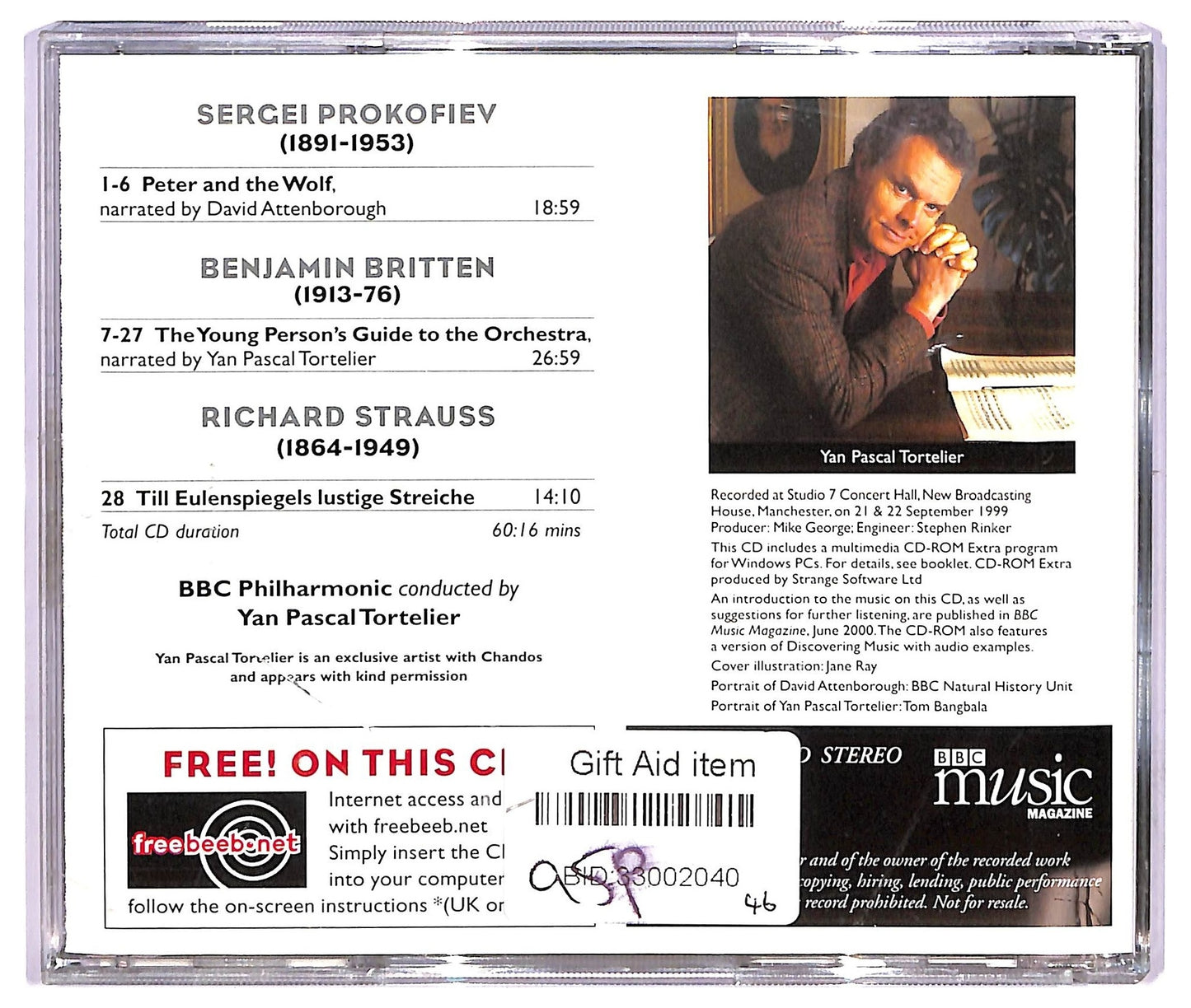 EBOND Prokofiev -Peter And The Wolf CD CD065557