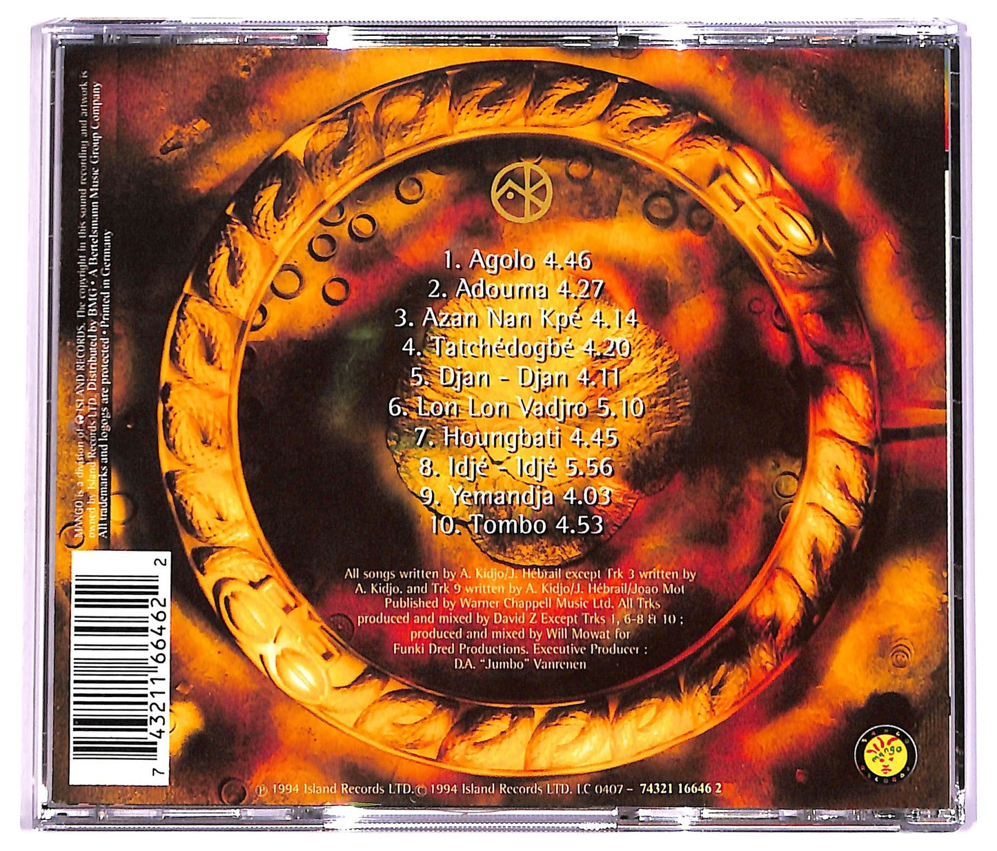 EBOND Angelique Kidjo - Aye ALBUM JEWEL CASE CD CD065834