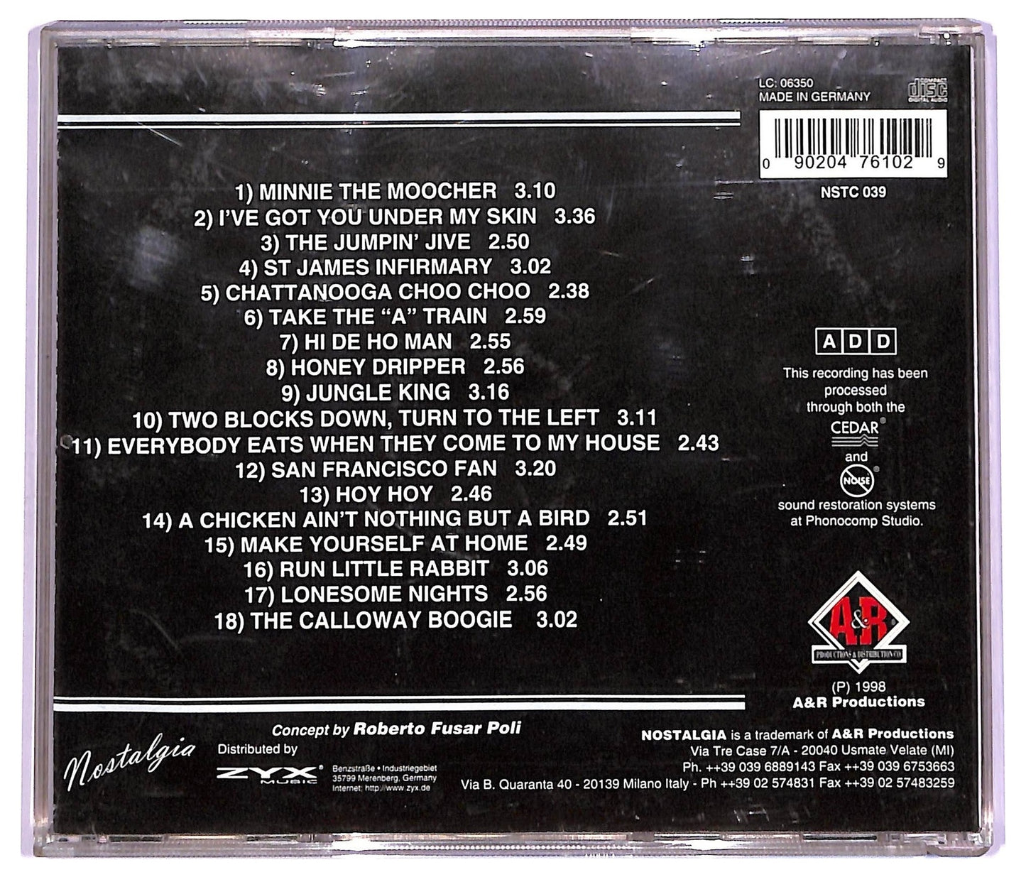 EBOND Cab Calloway -Minnie The Moocher COMPILATION JEWEL CASE CD CD065862