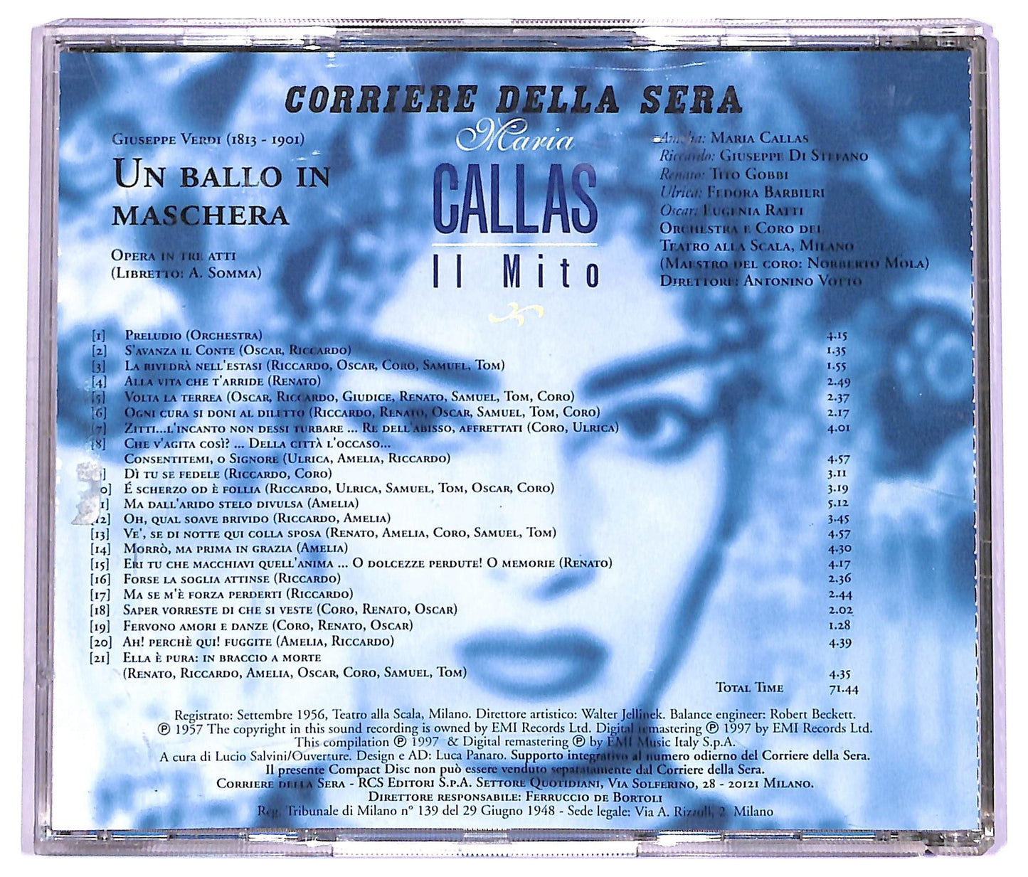 EBOND Verdi Maria Callas - Un Ballo in Maschera CD CD065923