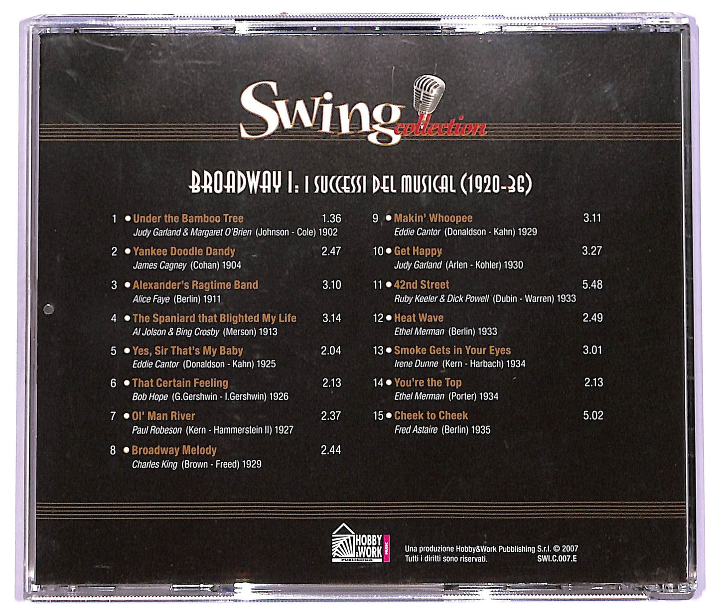 EBOND Various - Broadway I I Successi Del Musical (1920-36) - Swing Collection COMPILATION EDITORIALE JEWEL CASE CD CD065925