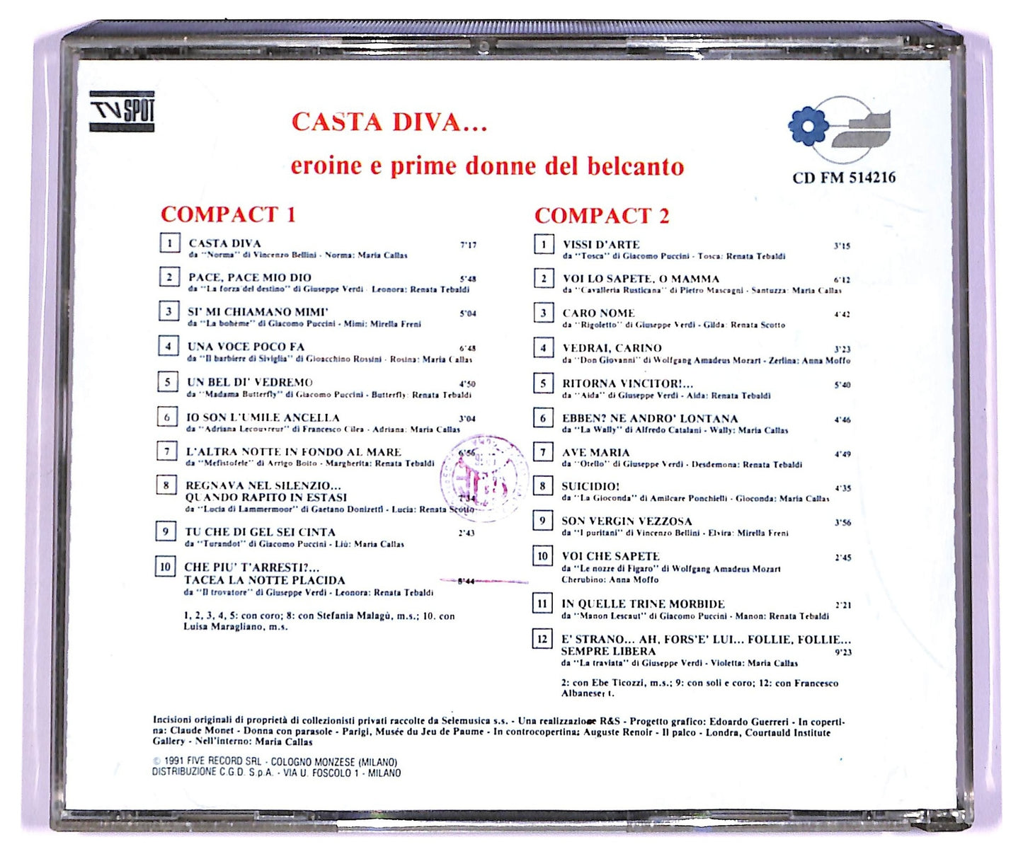 EBOND Various - Casta Diva - Eroine E Prime Donne Del Belcanto CD CD065926