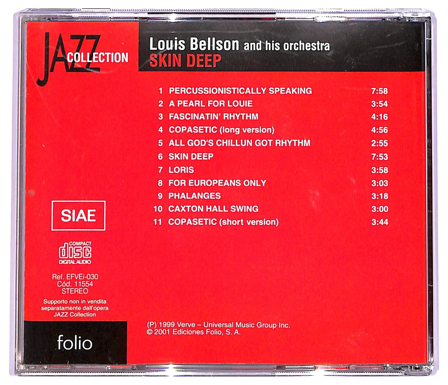 EBOND Louis Bellson And His Orchestra - Skin Deep COMPILATION EDITORIALE JEWEL CASE CD CD065936