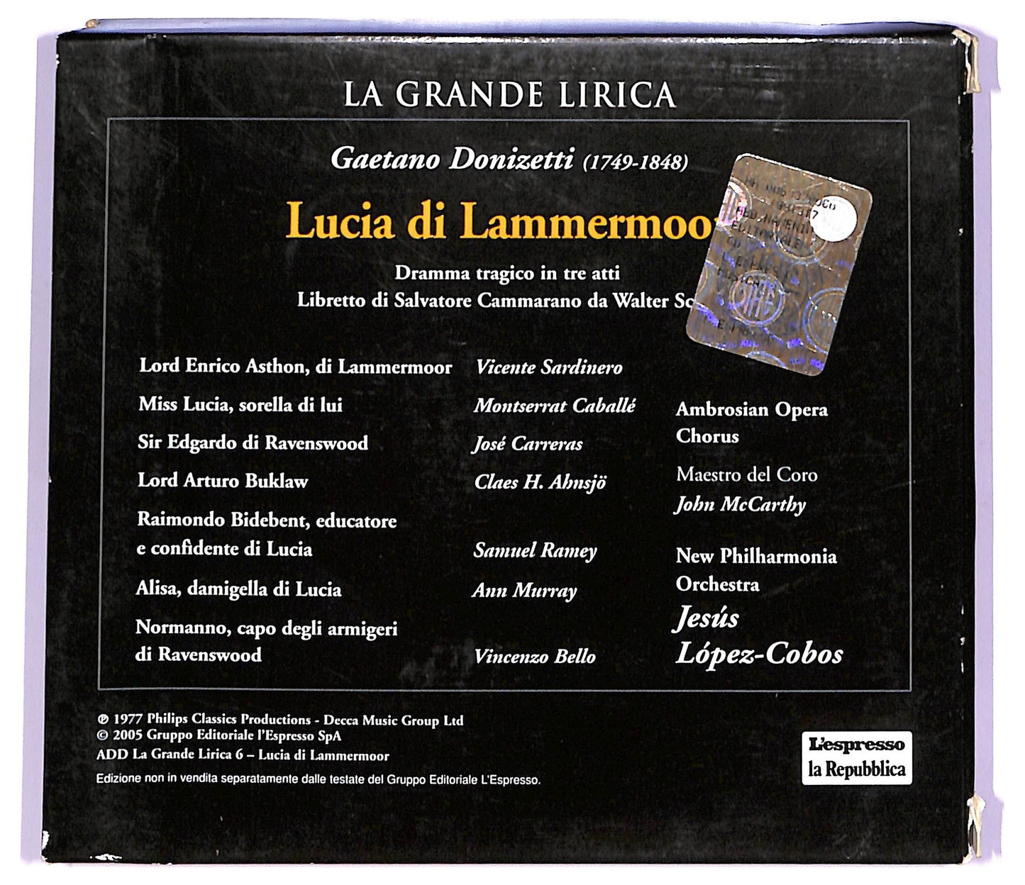 EBOND Gaetano Donizetti - Lucia di Lammermoor CD CD065945