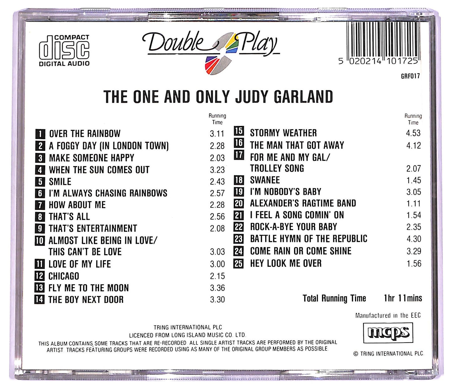 EBOND Judy Garland The One And Only COMPILATION JEWEL CASE CD CD065960