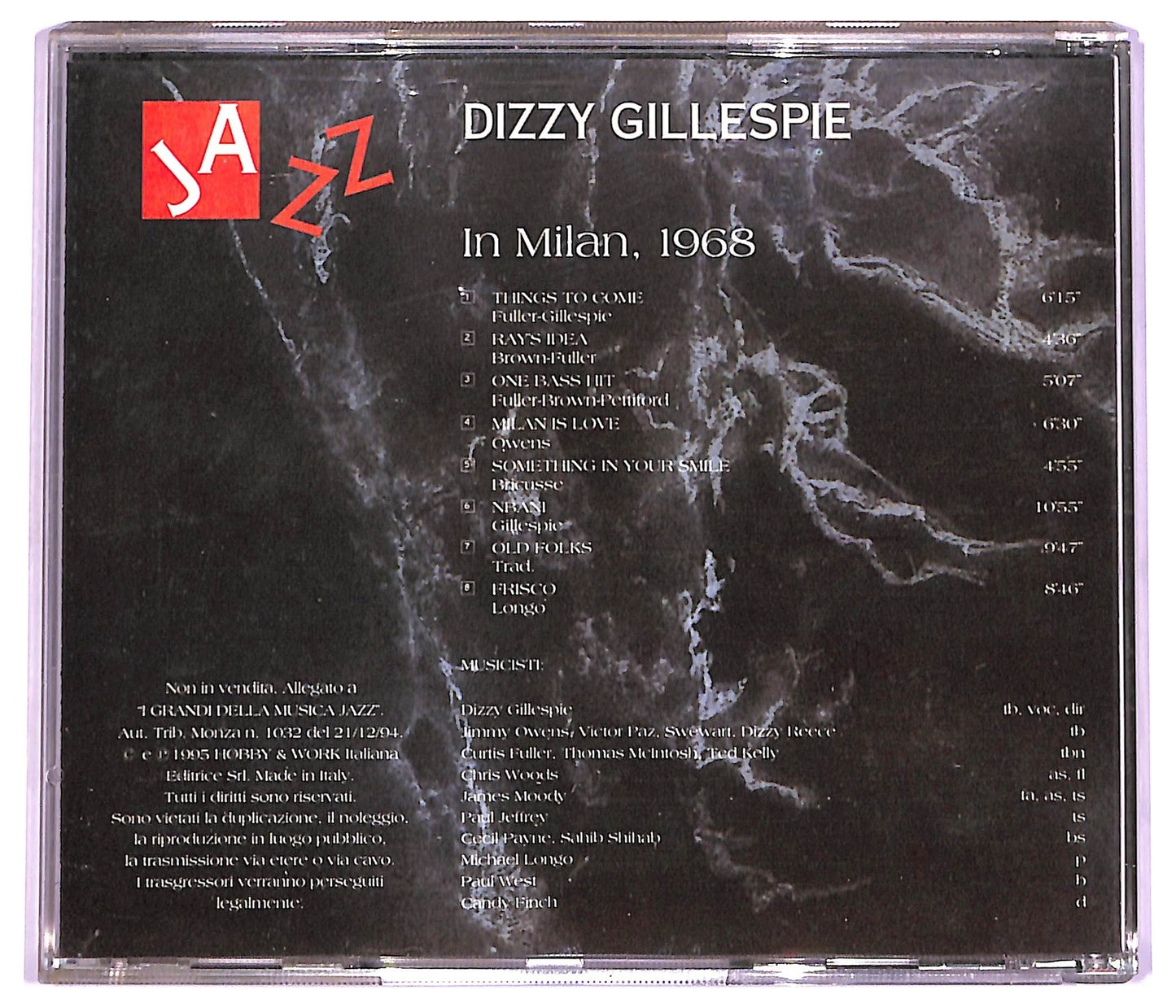 EBOND Dizzy Gillespie - In Milan, 1968 CD CD066016