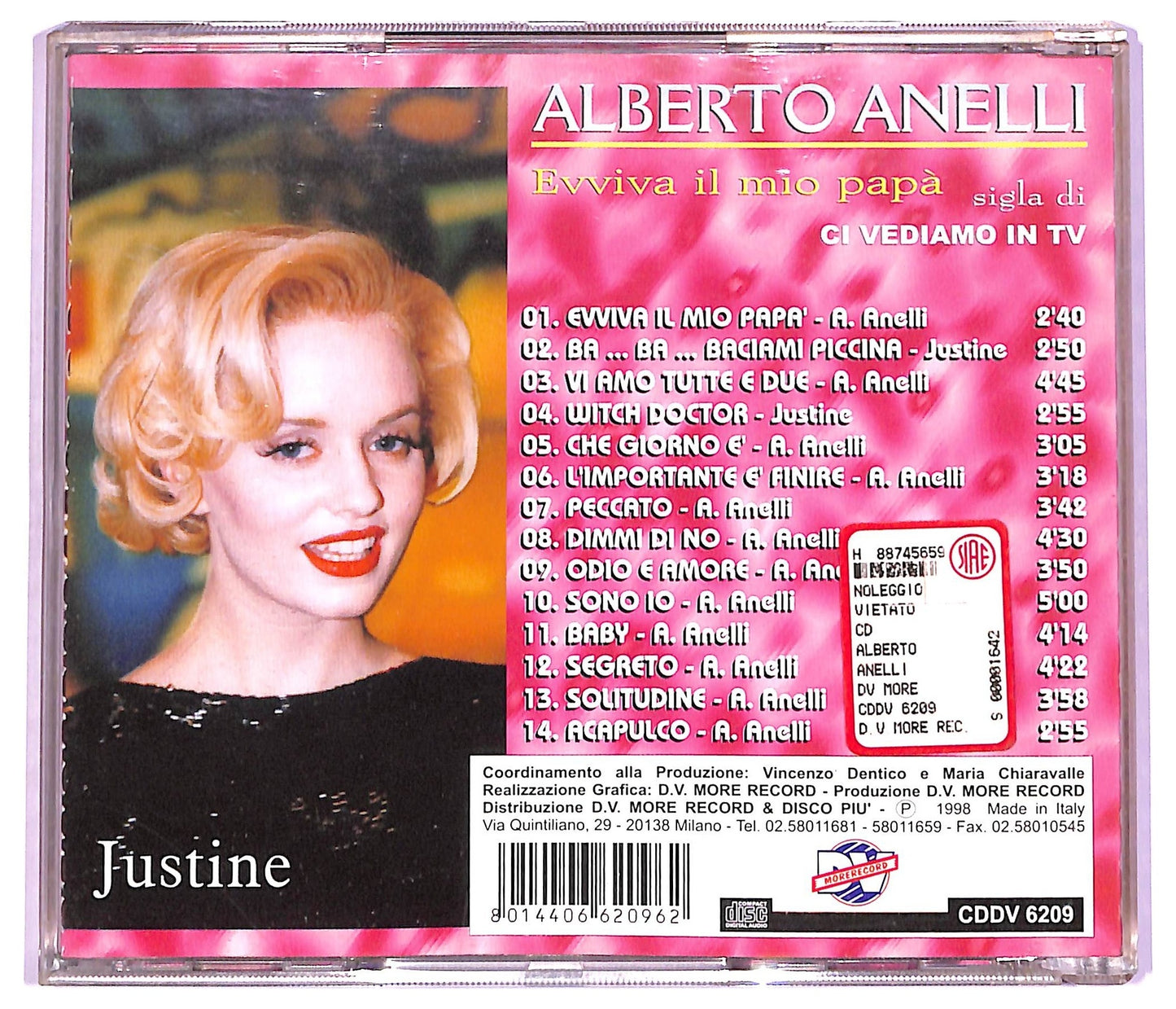 EBOND Alberto Anelli - Evviva Il Mio Papa ALBUM JEWEL CASE CD CD066049