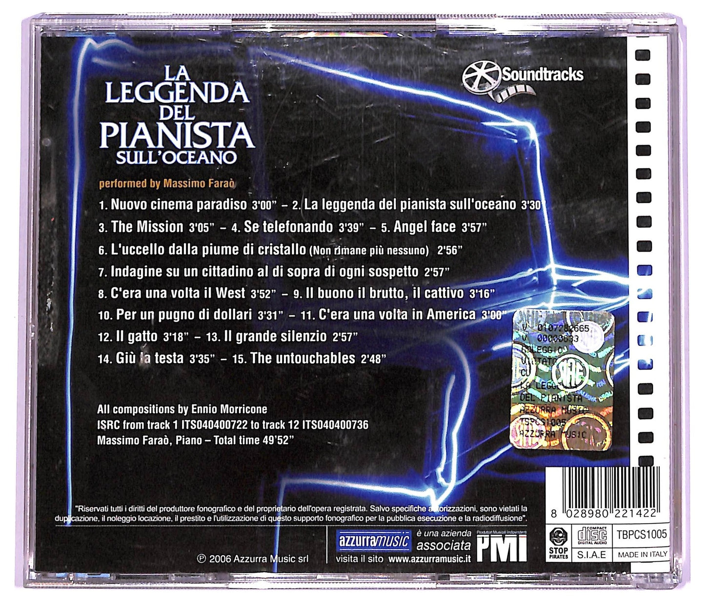 EBOND Ennio Morricone - La Leggenda Del Pianista Sull'Oceano CD CD066056