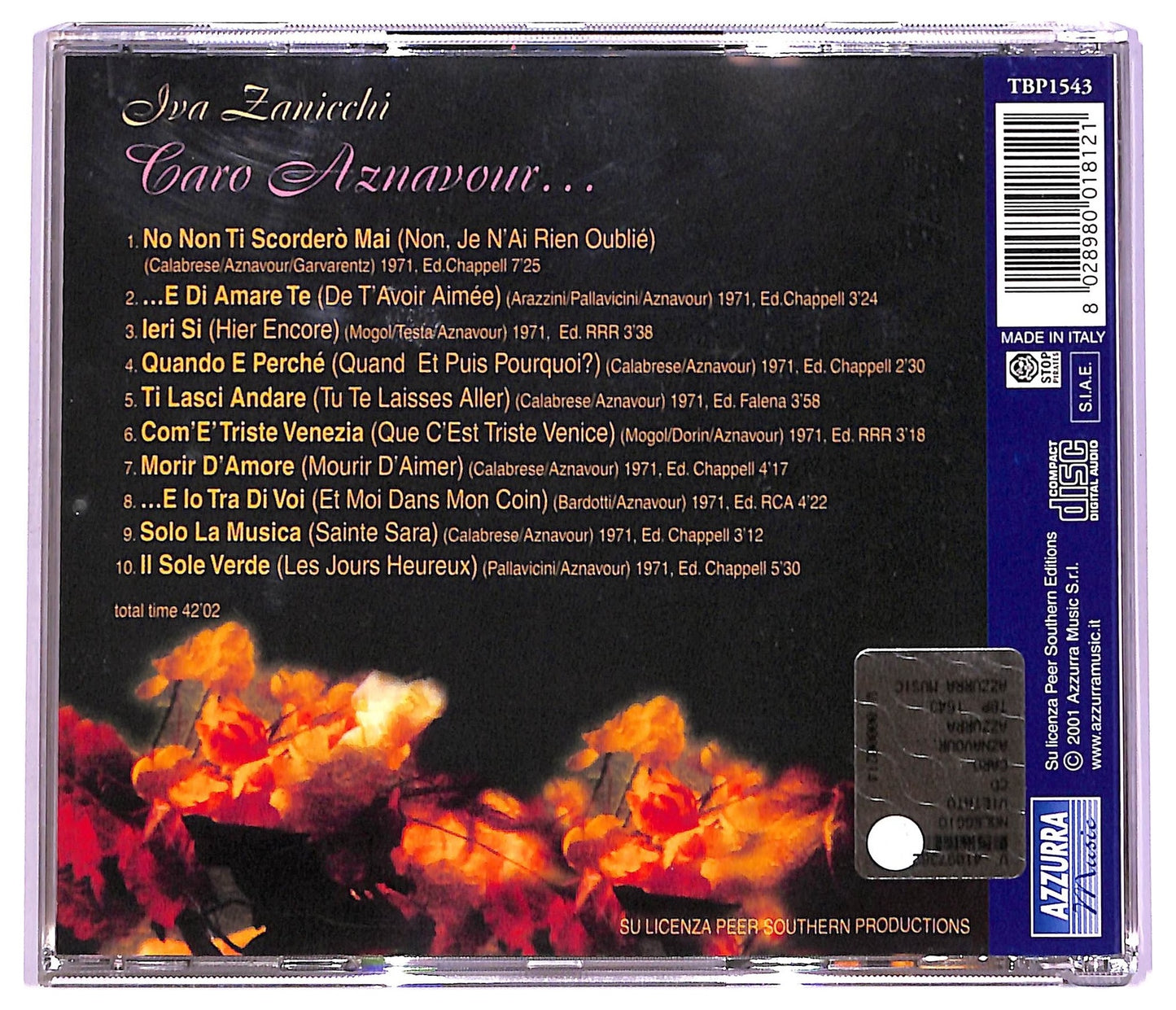 EBOND Iva Zanicchi - Caro Aznavour...Iva ALBUM JEWEL CASE CD CD066106