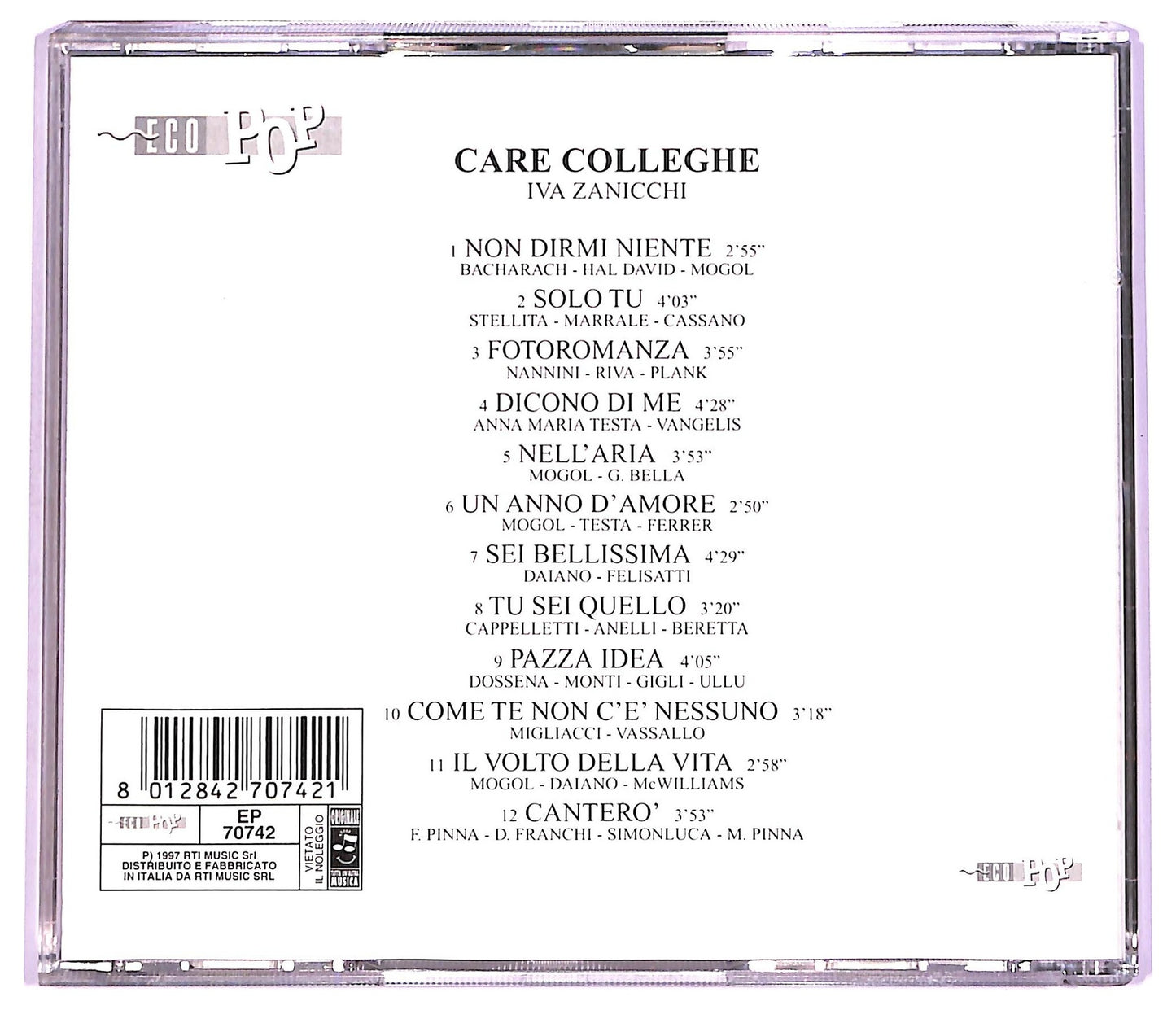 EBOND Iva Zanicchi - Care Colleghe CD CD066108