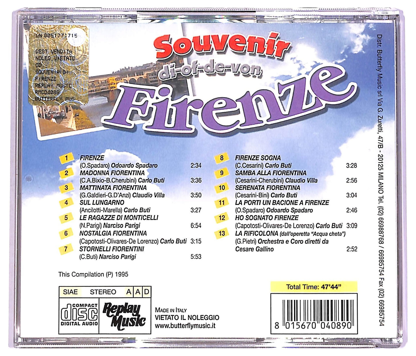 EBOND Various - Souvenir Di/De/Of/Von Firenze CD CD066121